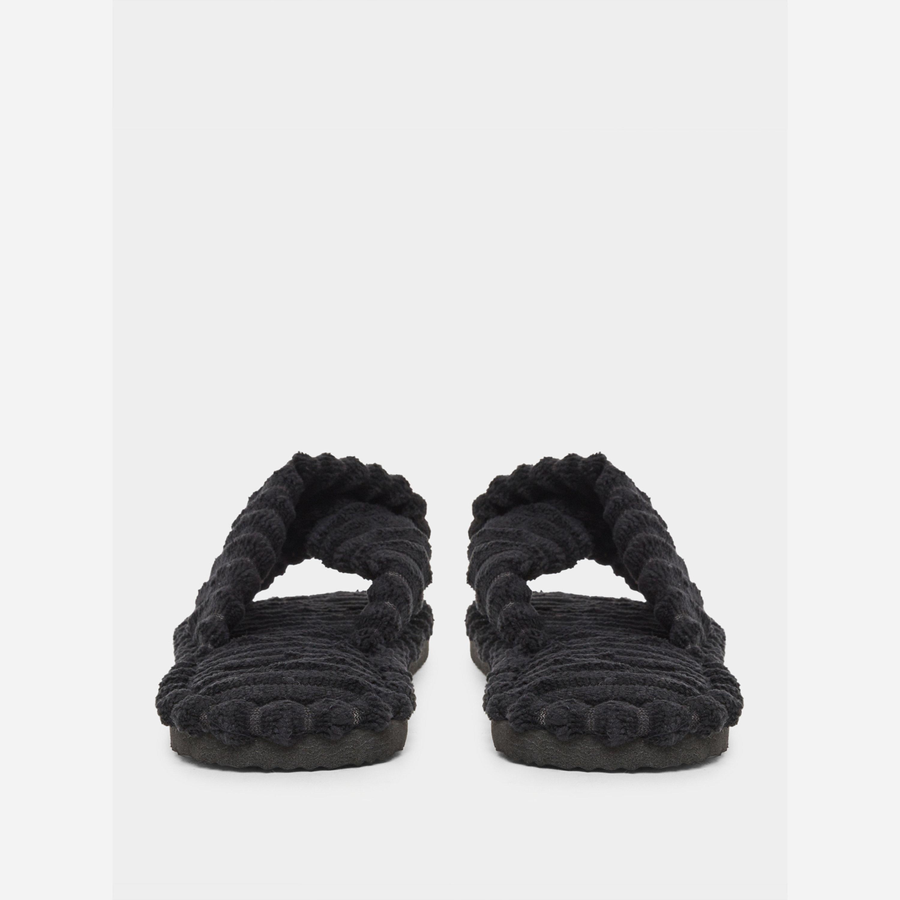 Styli Women Black Crisscross Bedroom Slippers-women-shoes-bedroomslippers-image-5