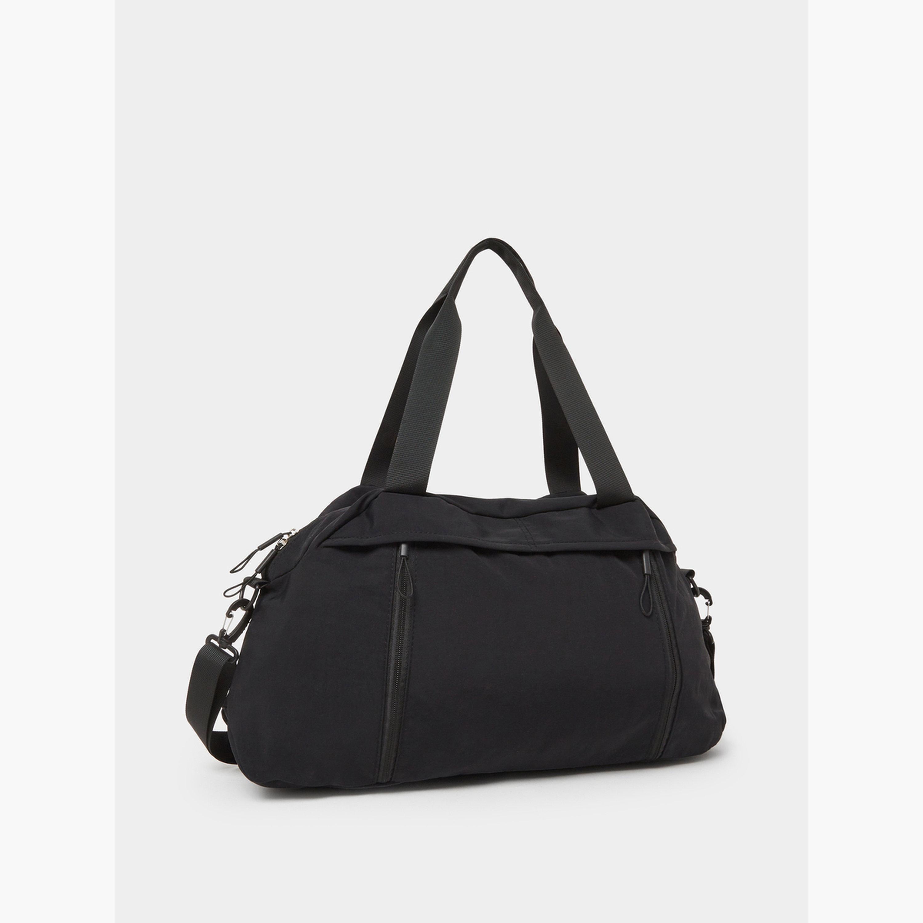 Styli Black Gym Duffel Bag with Shoulder Strap-men-bags-image-1