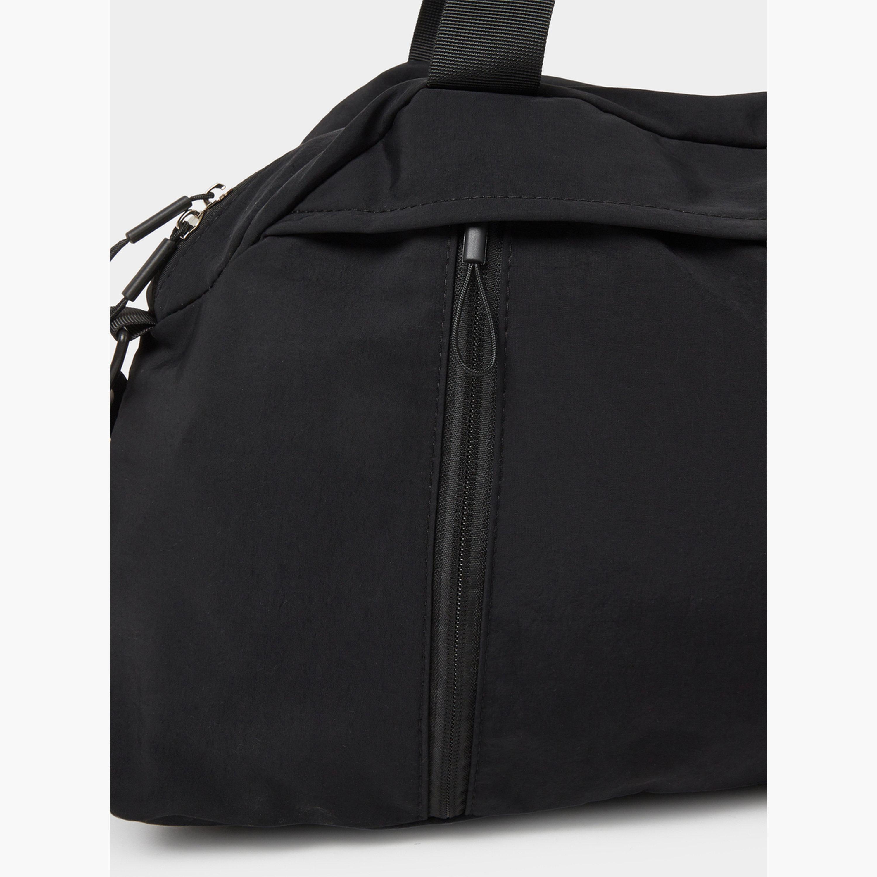 Styli Black Gym Duffel Bag with Shoulder Strap-men-bags-image-3