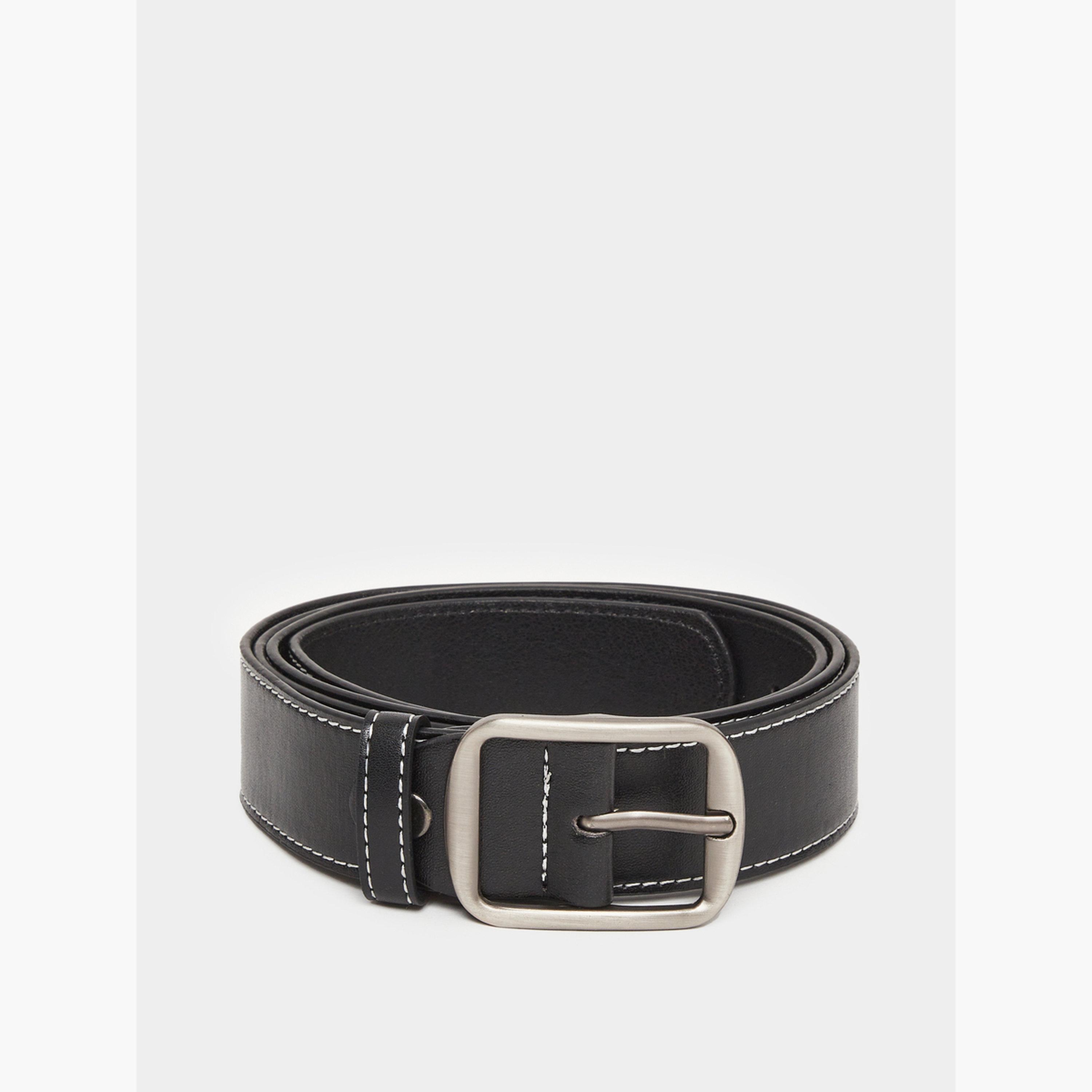 حزام كاجوال بمشبك مربع-men-beltsandwallets-belts-image-1
