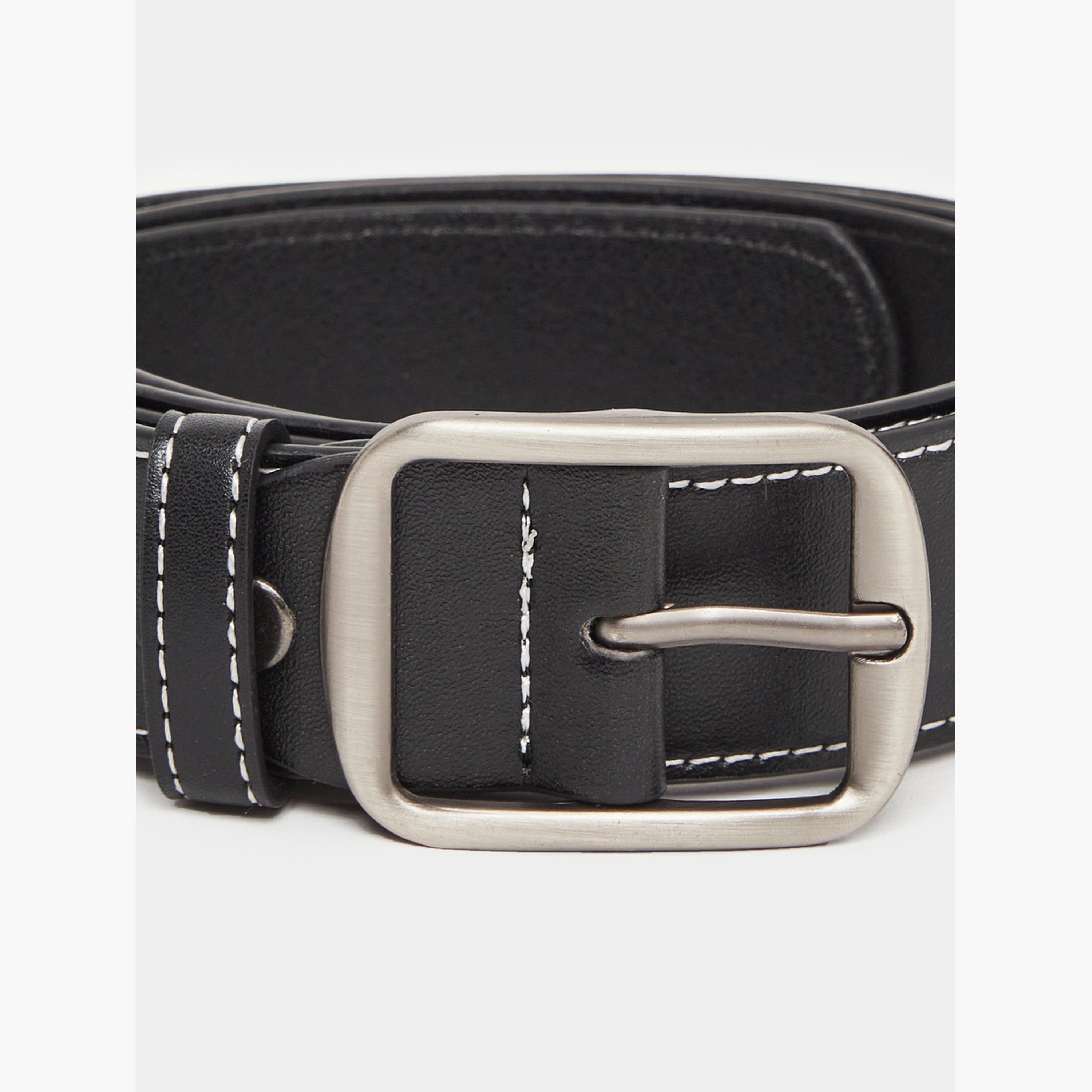 حزام كاجوال بمشبك مربع-men-beltsandwallets-belts-image-2