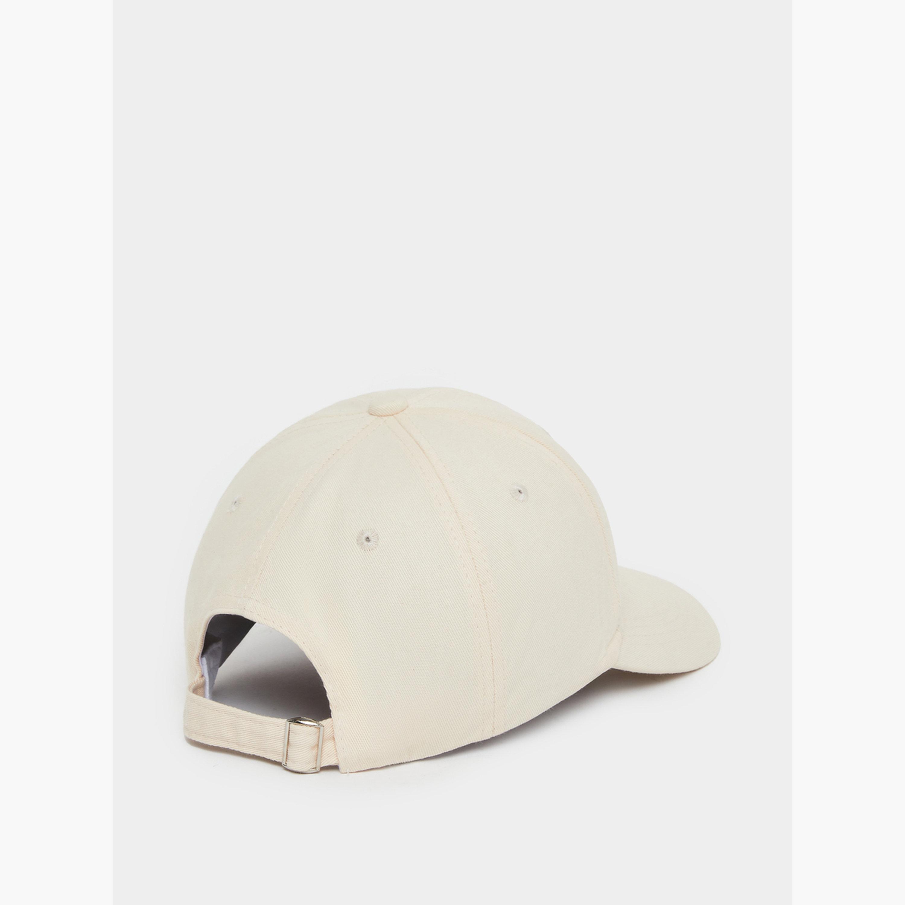 Styli Beige Embroidered Baseball Cap-men-caps-image-2