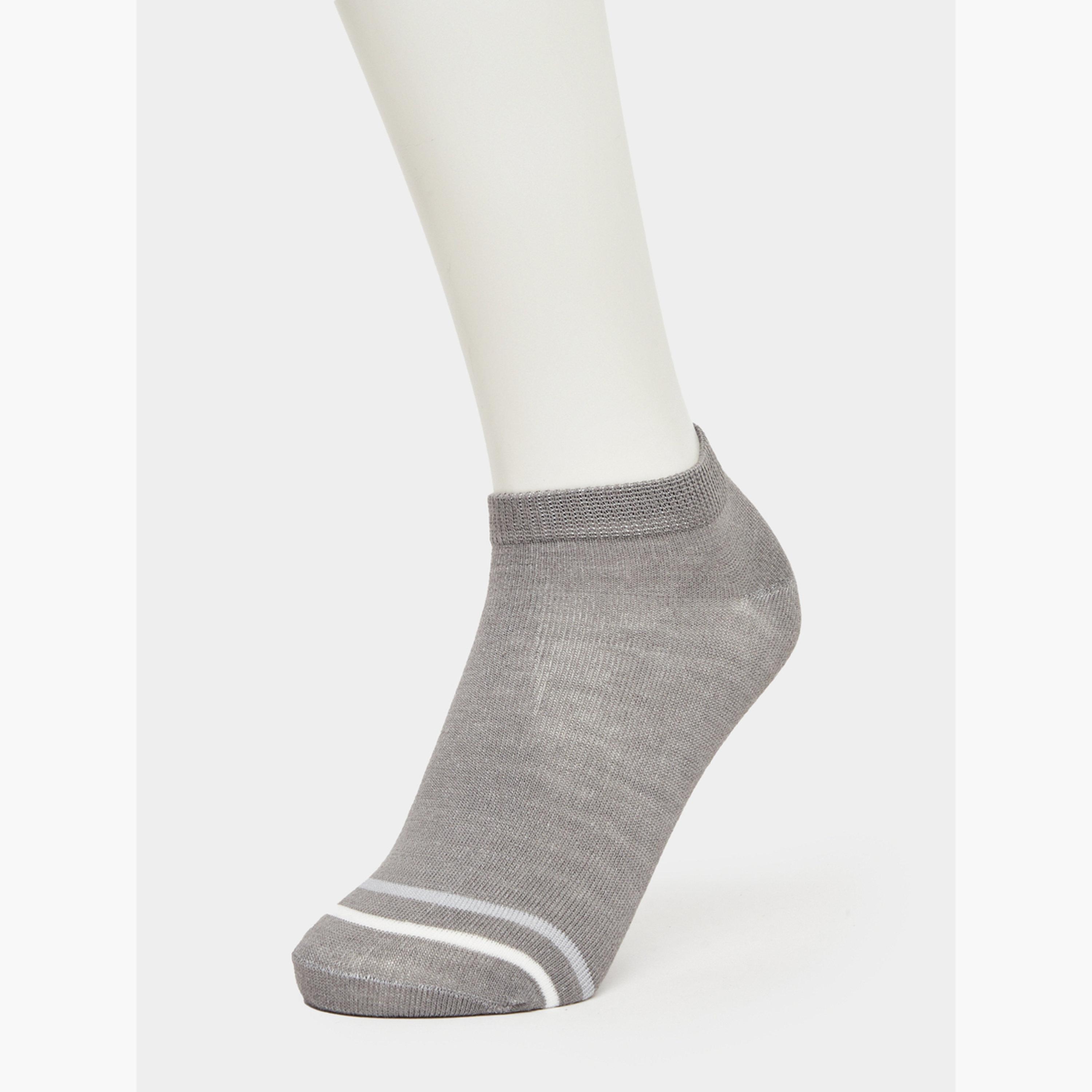 Styli Pack of 5 - Striped Detail Ankle Socks-men-socks-image-6