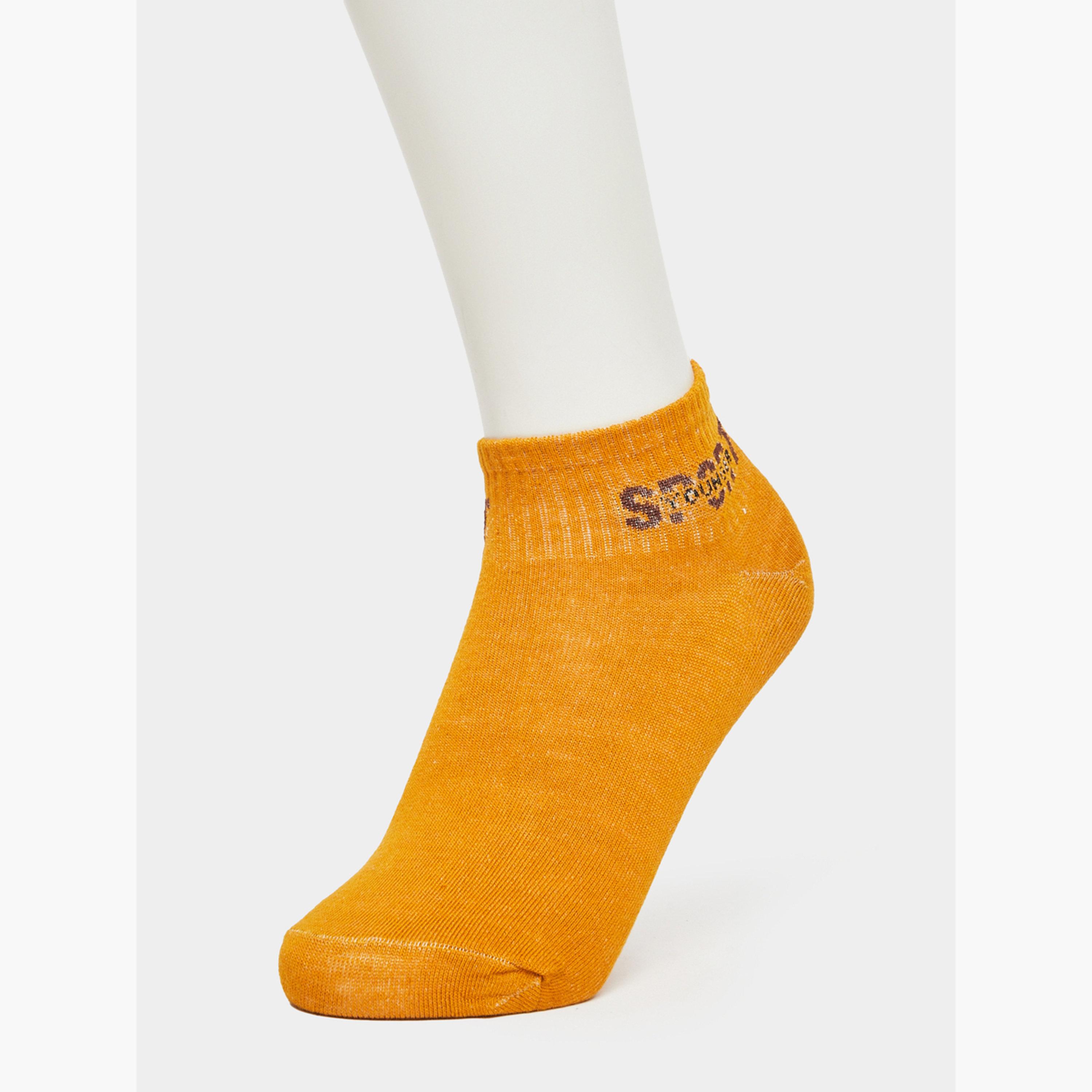Styli Pack of 5 - Printed Detail Ribbed Cuff Ankle Socks-men-socks-image-2