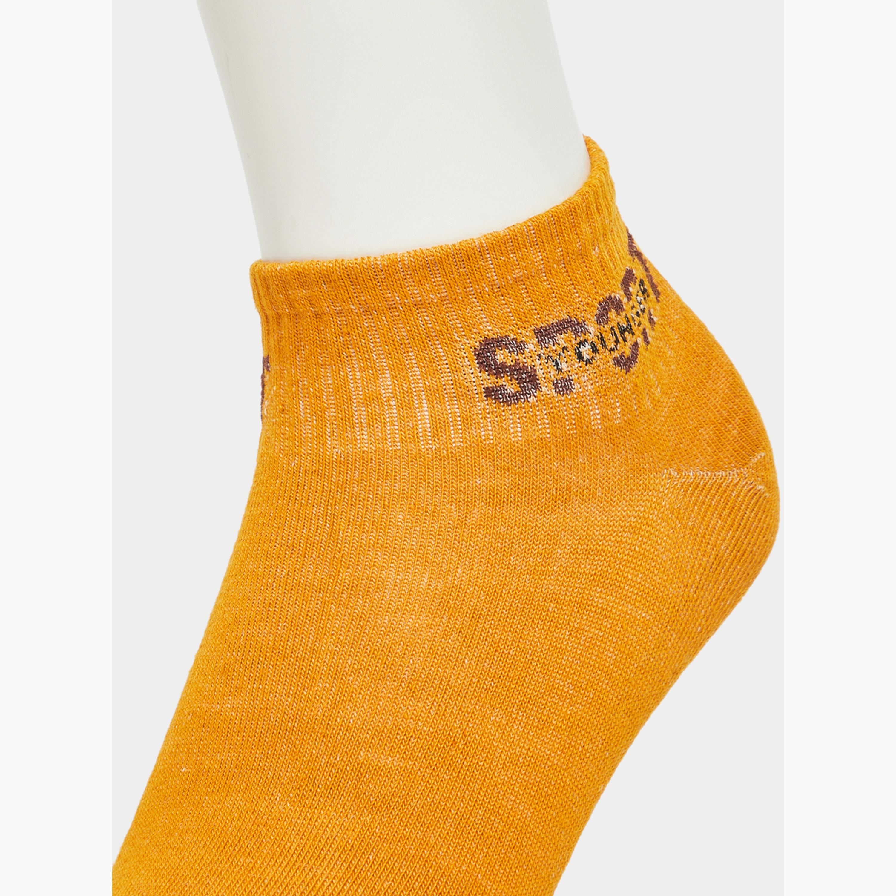 Styli Pack of 5 - Printed Detail Ribbed Cuff Ankle Socks-men-socks-image-3