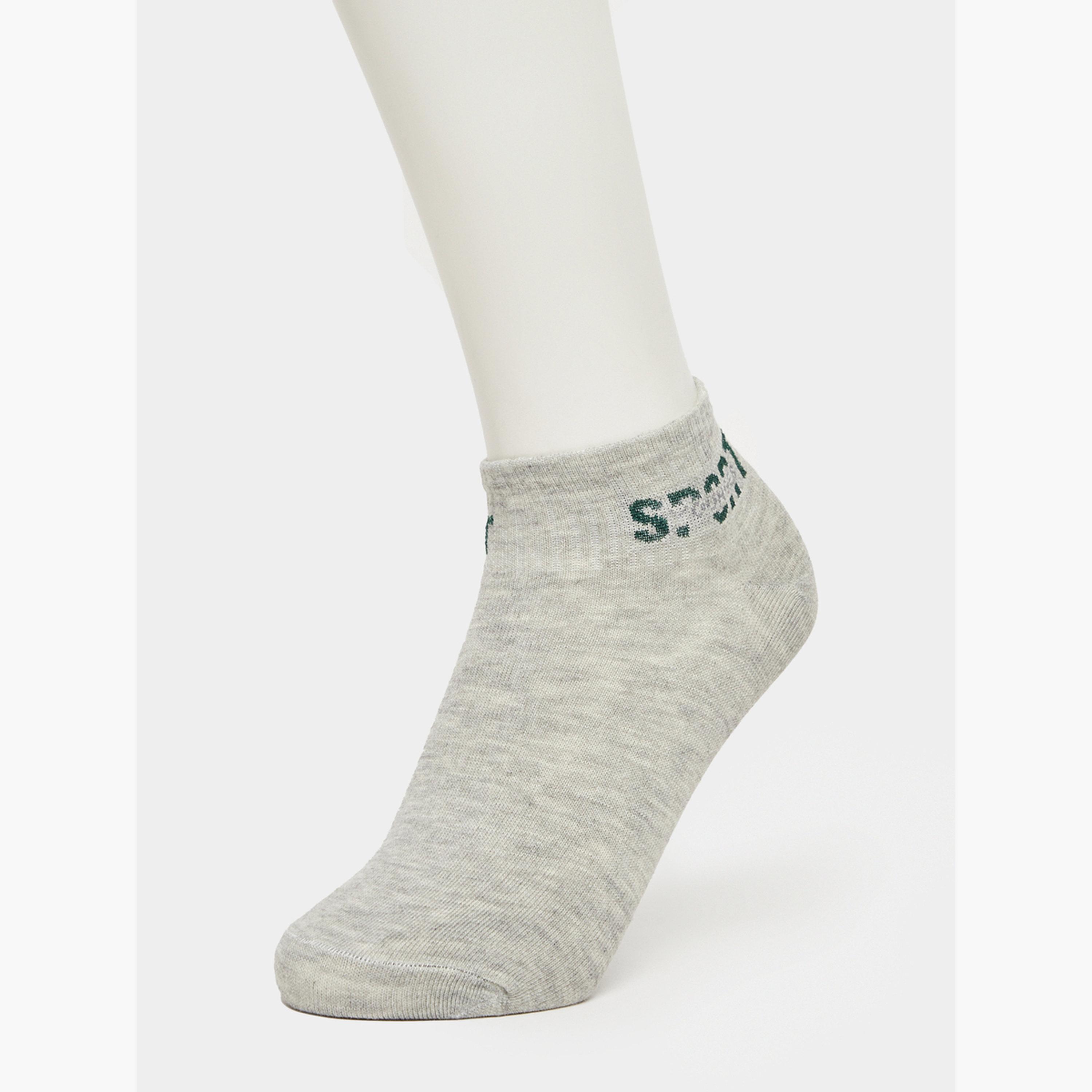 Styli Pack of 5 - Printed Detail Ribbed Cuff Ankle Socks-men-socks-image-6