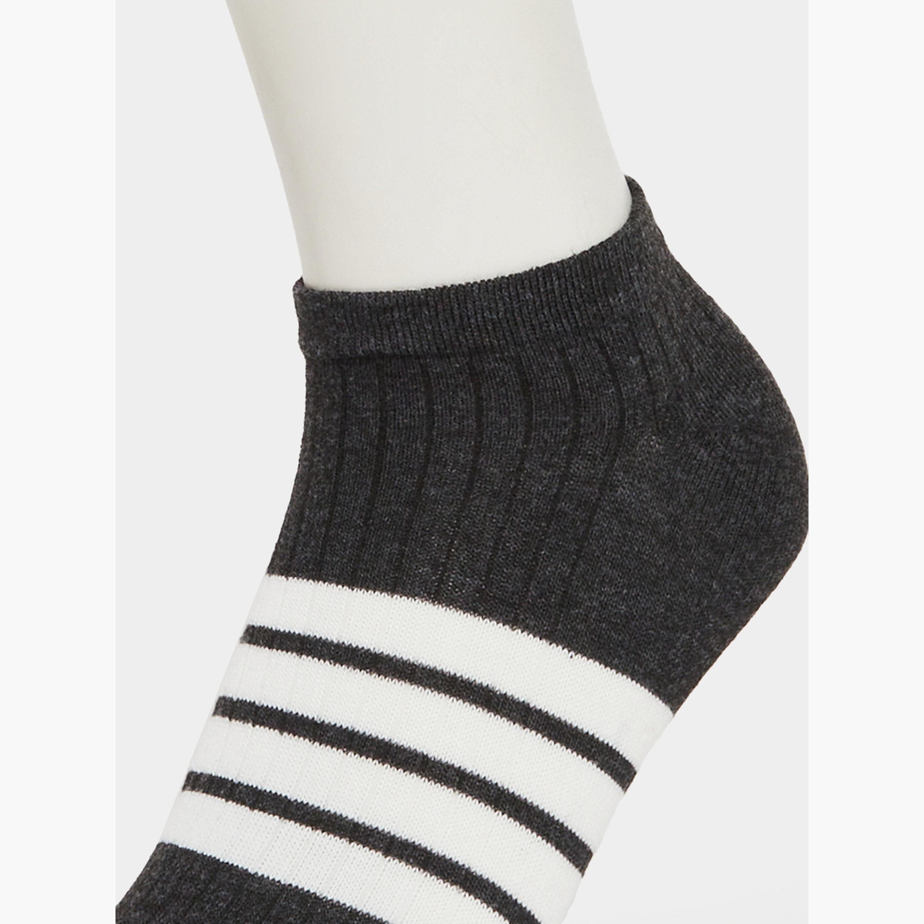 Styli Pack of 5 - Striped Detail Ankle Socks-men-socks-image-3