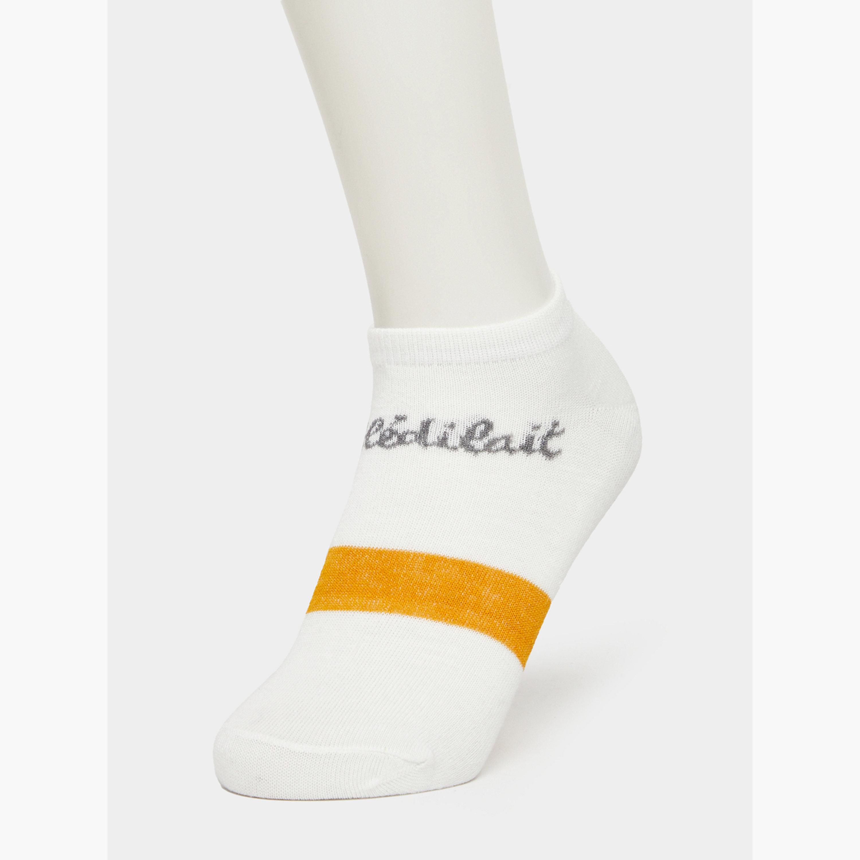 Styli Pack of 5 - Contrast Printed Detail Ankle Socks-men-socks-image-2
