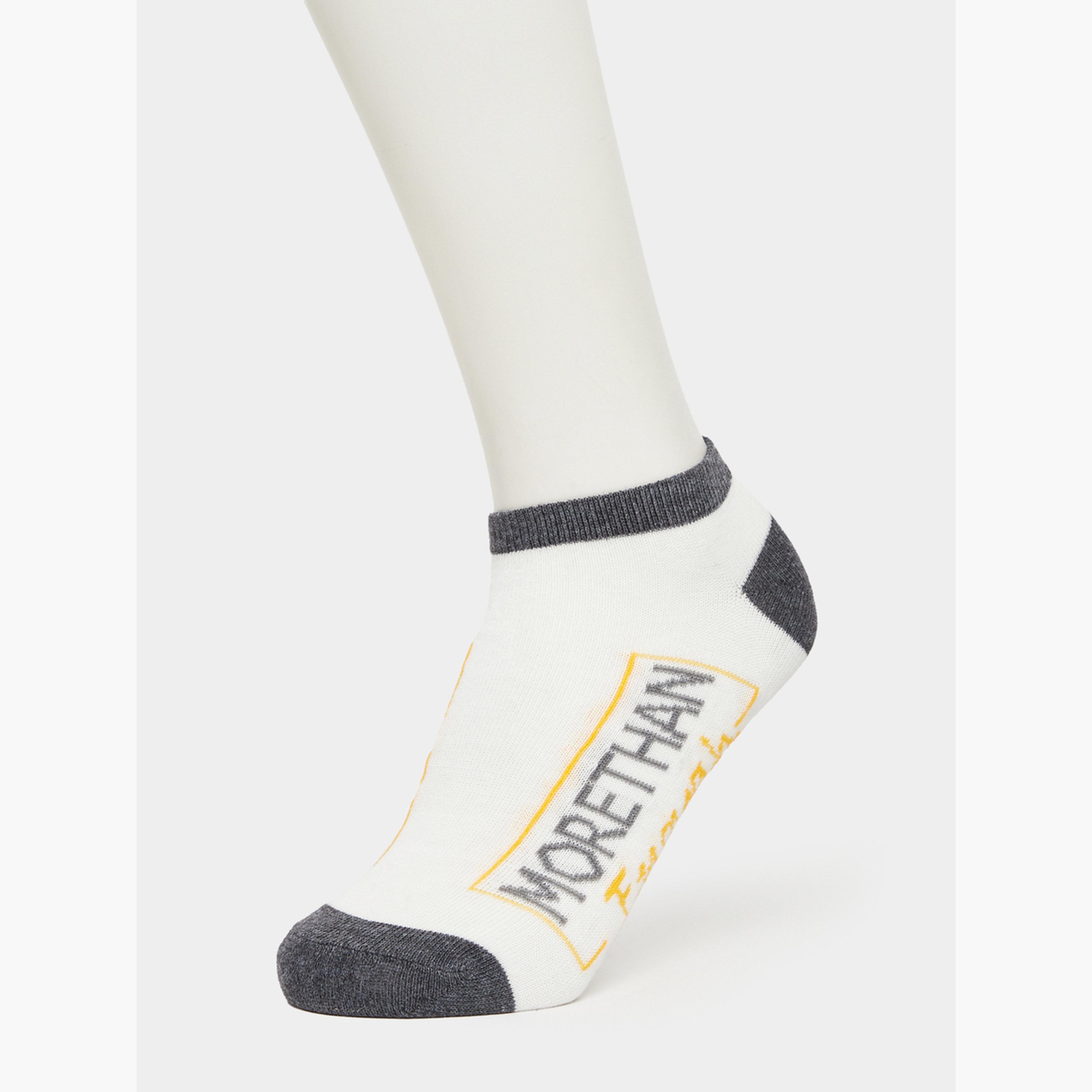 Styli Pack of 5 - Contrast Printed Detail Ankle Socks-men-socks-image-6