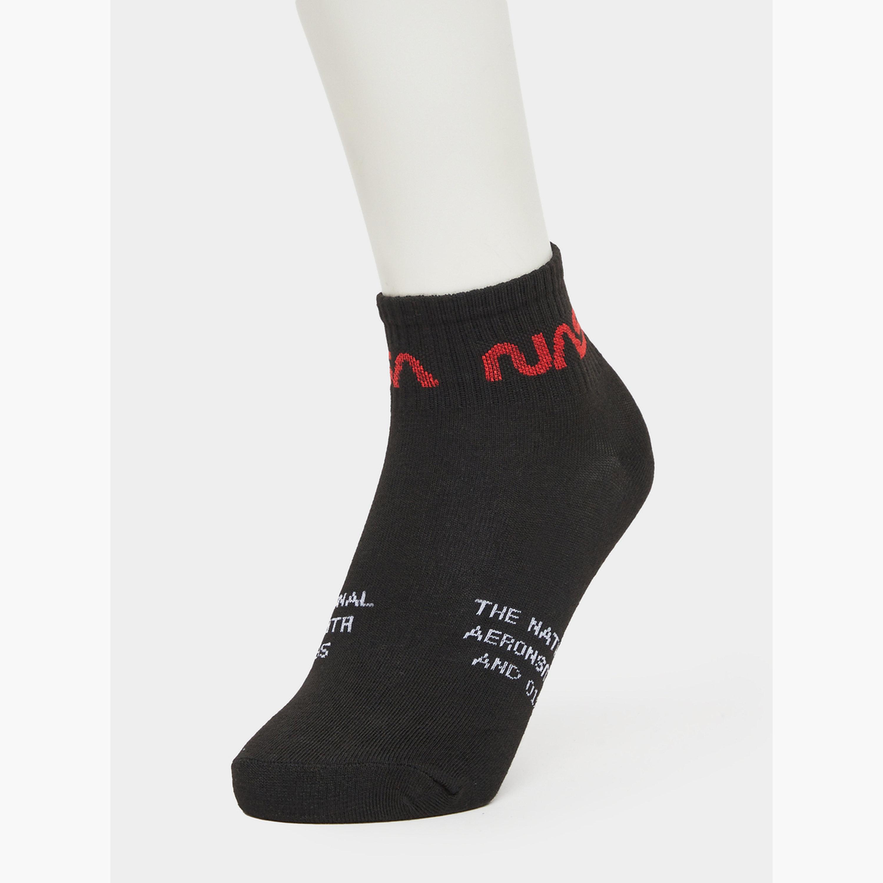 Styli Pack of 5 - Printed Detail Ribbed Cuff Ankle Socks-men-socks-image-4