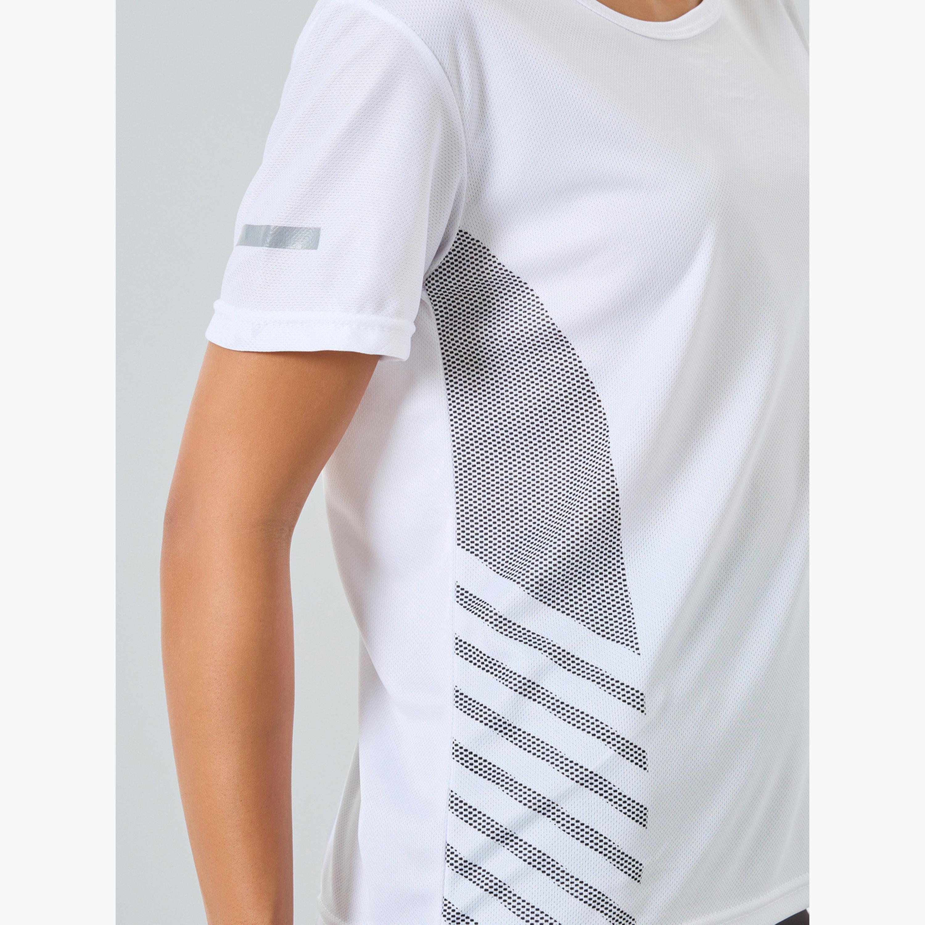 بلوزة بأكمام قصيرة وخطوط عاكسة-sports-women-clothing-tshirtsandvests-image-3