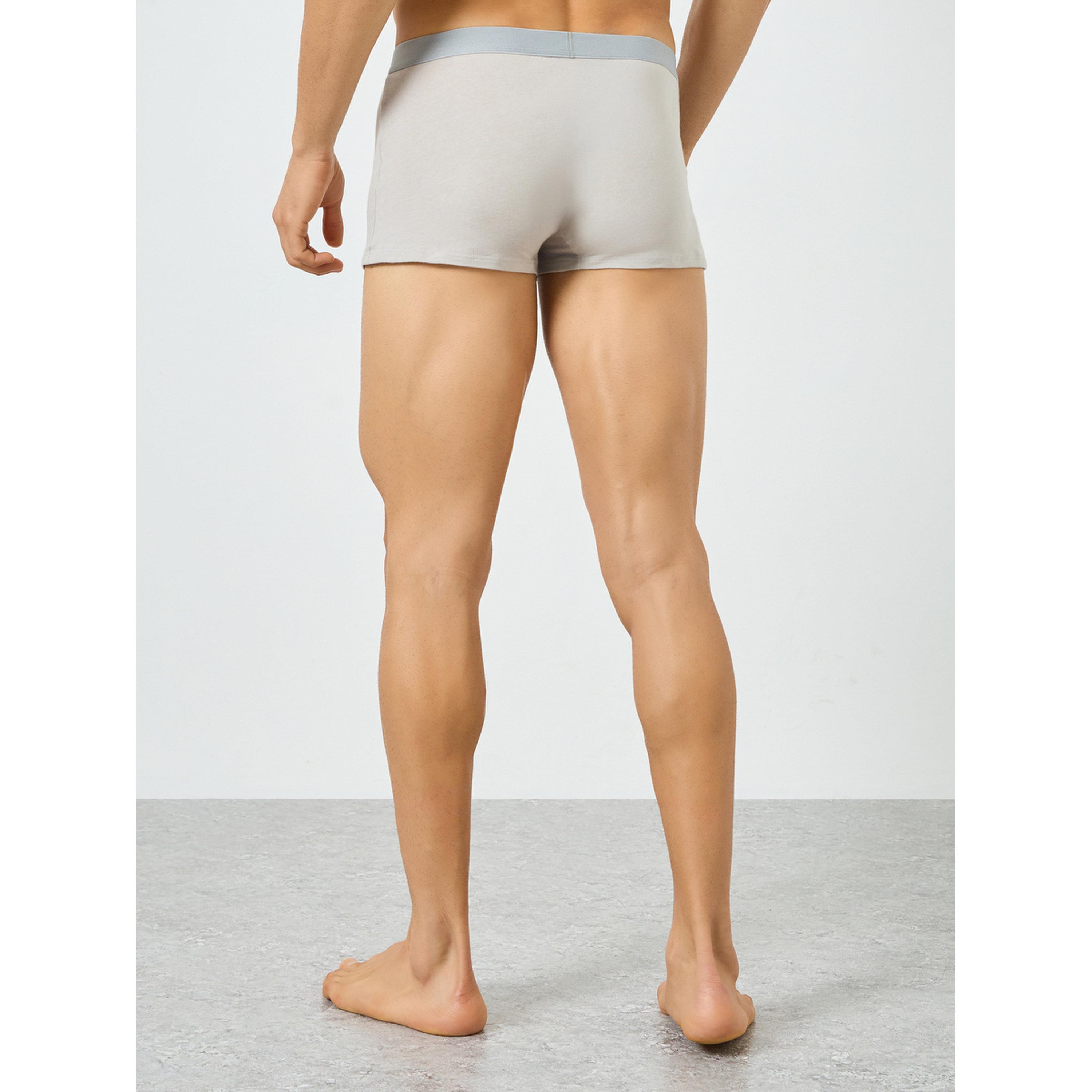 Styli Men Grey Solid Cotton Trunks-men-clothing-innerwear-underwear-image-4