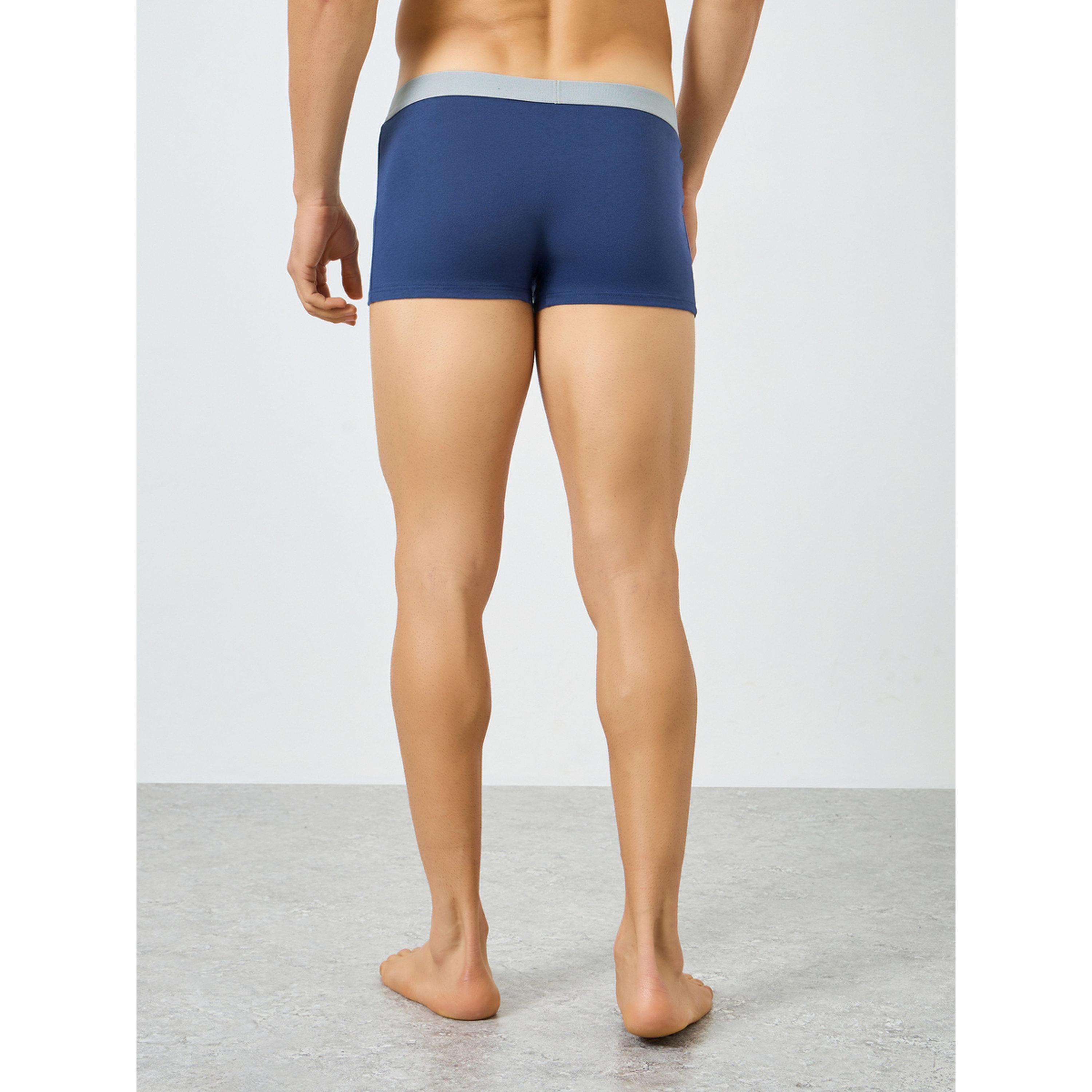 Styli Men Navy Blue Solid Cotton Trunks-men-clothing-innerwear-underwear-image-4