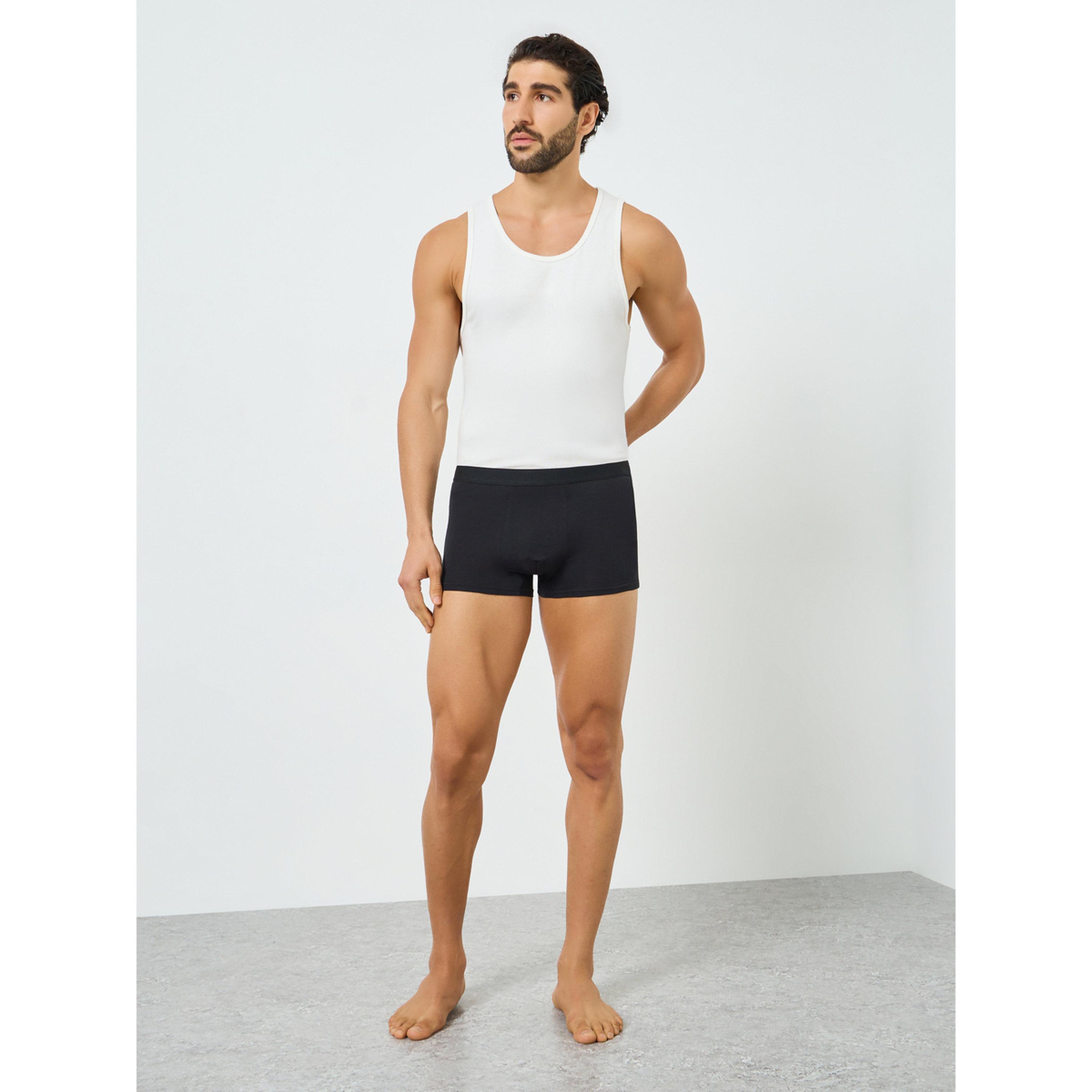 Styli Men Black Cotton Trunks-men-clothing-innerwear-underwear-image-2