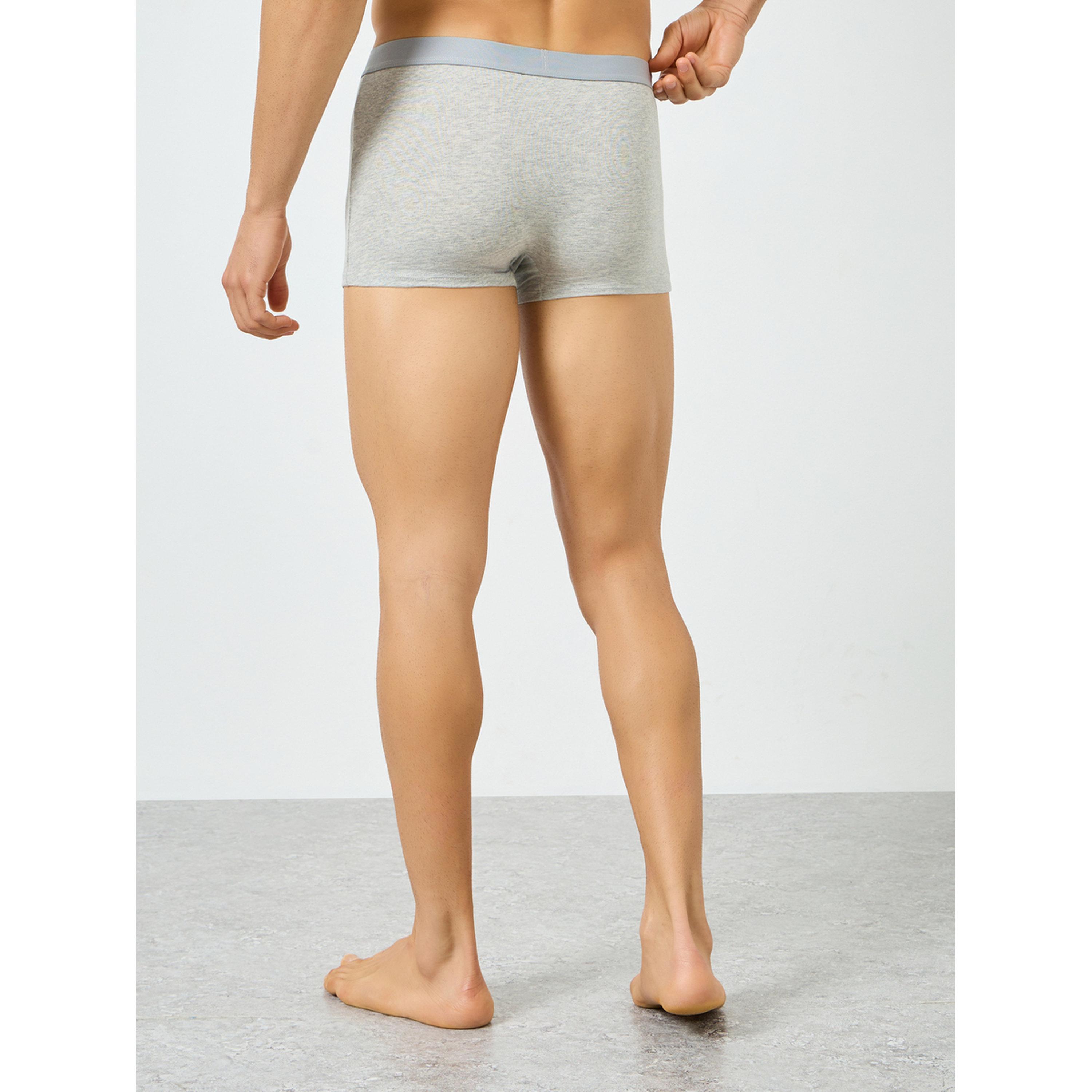 Styli Men Grey Solid Cotton Trunks-men-clothing-innerwear-underwear-image-4