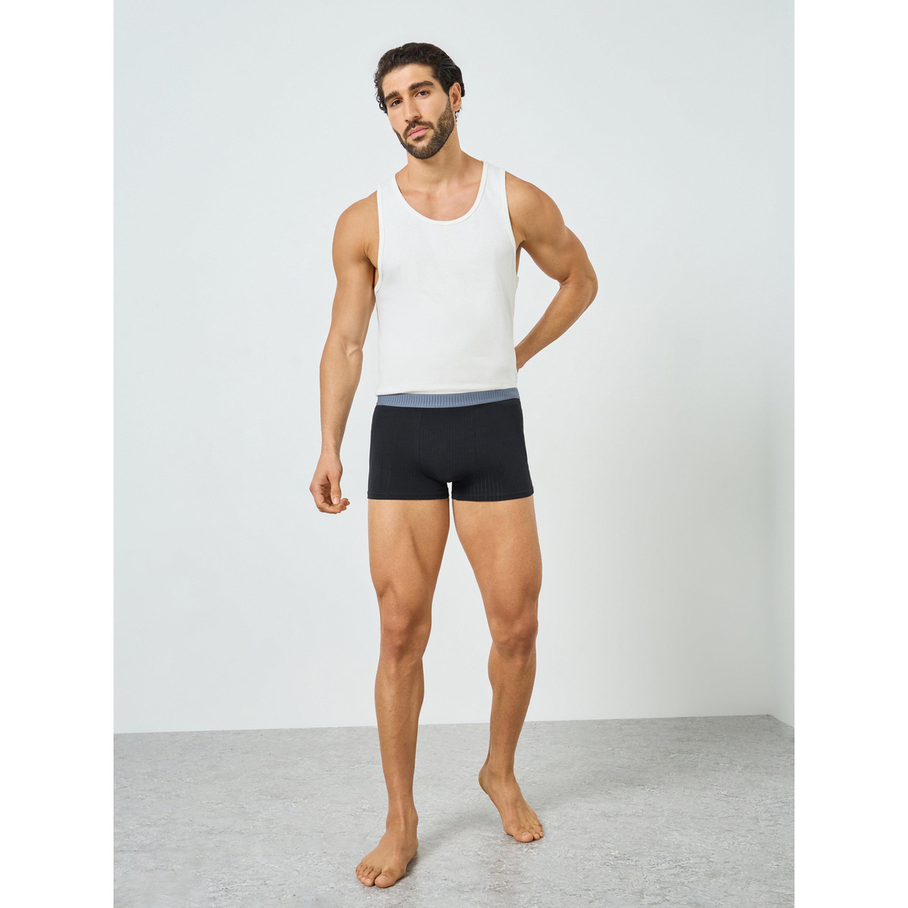 سروال داخلي قطن بتفاصيل مضلعة-men-clothing-innerwear-underwear-image-2
