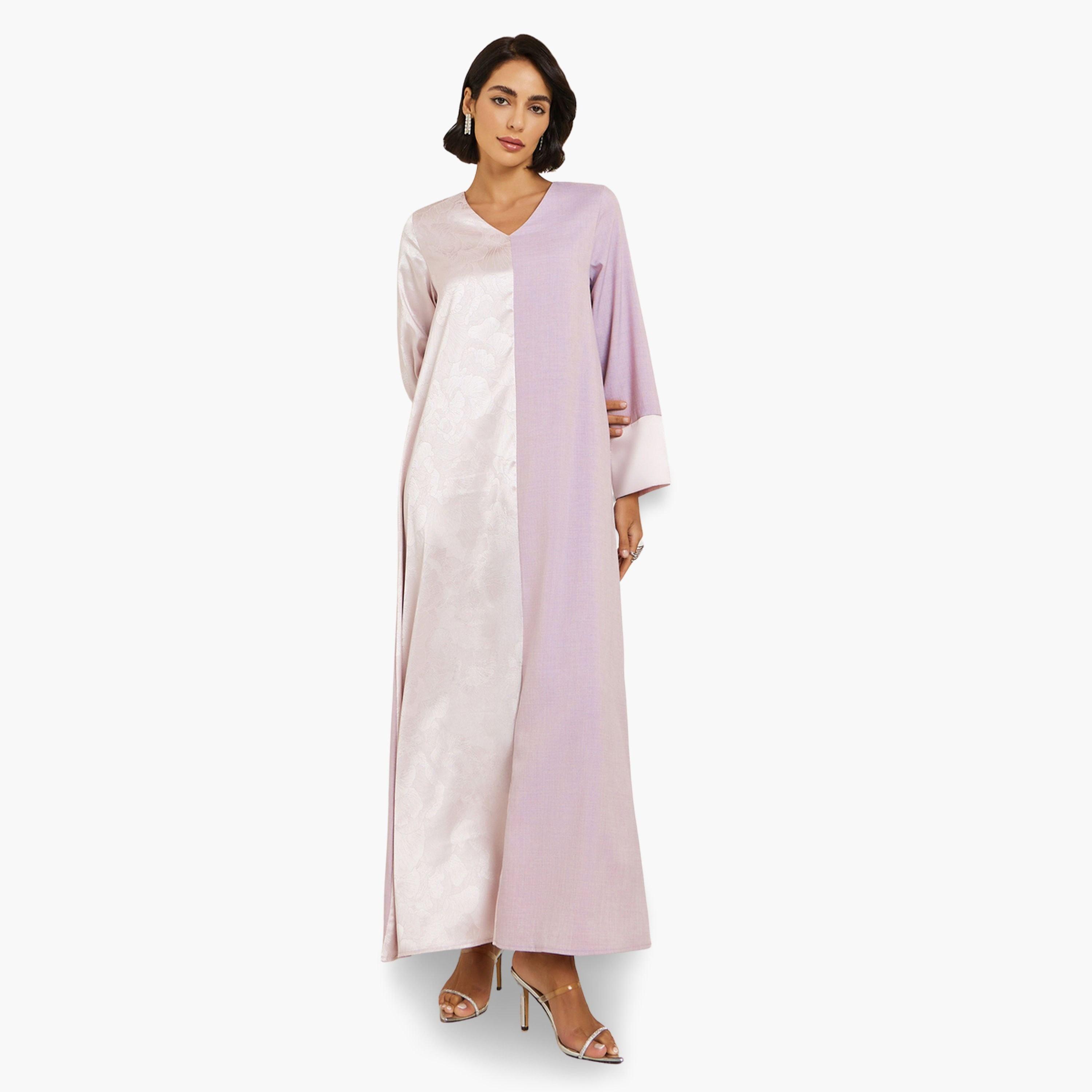 جلابية ساتان بتفاصيل جاكار-women-arabicclothing-jalabiyas-image-3