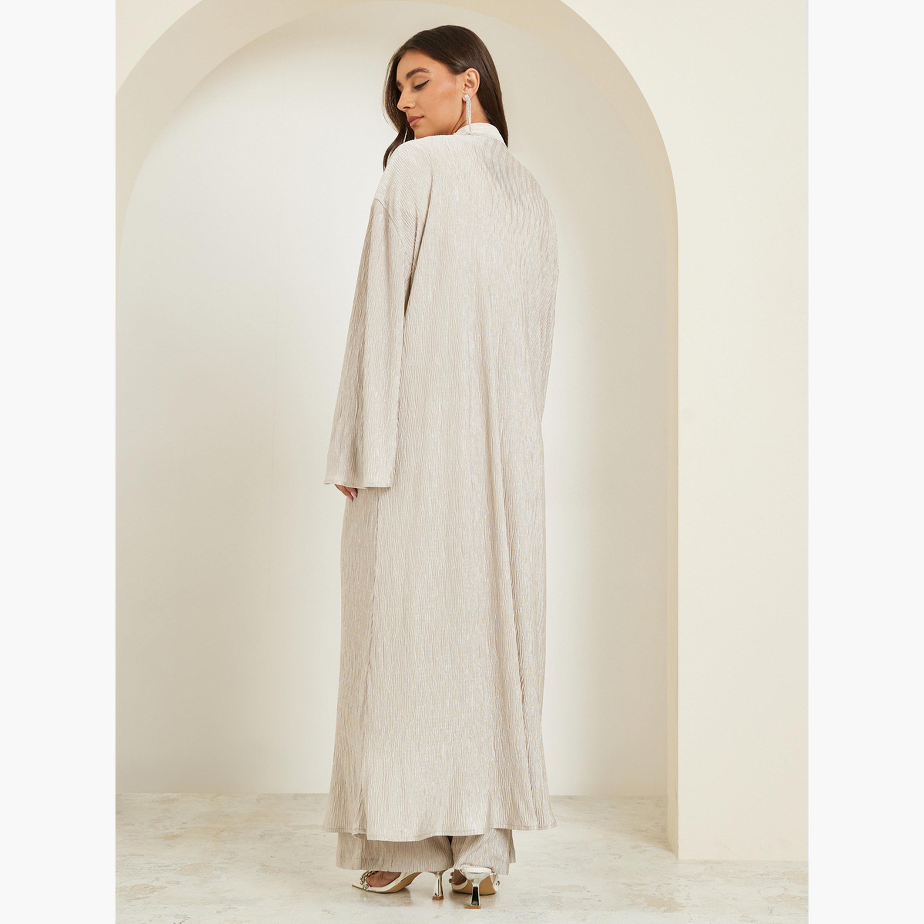 Styli Women Regular Fit Plisse Maxi Kimono-women-winterwear-coatsandjackets-jackets-image-2