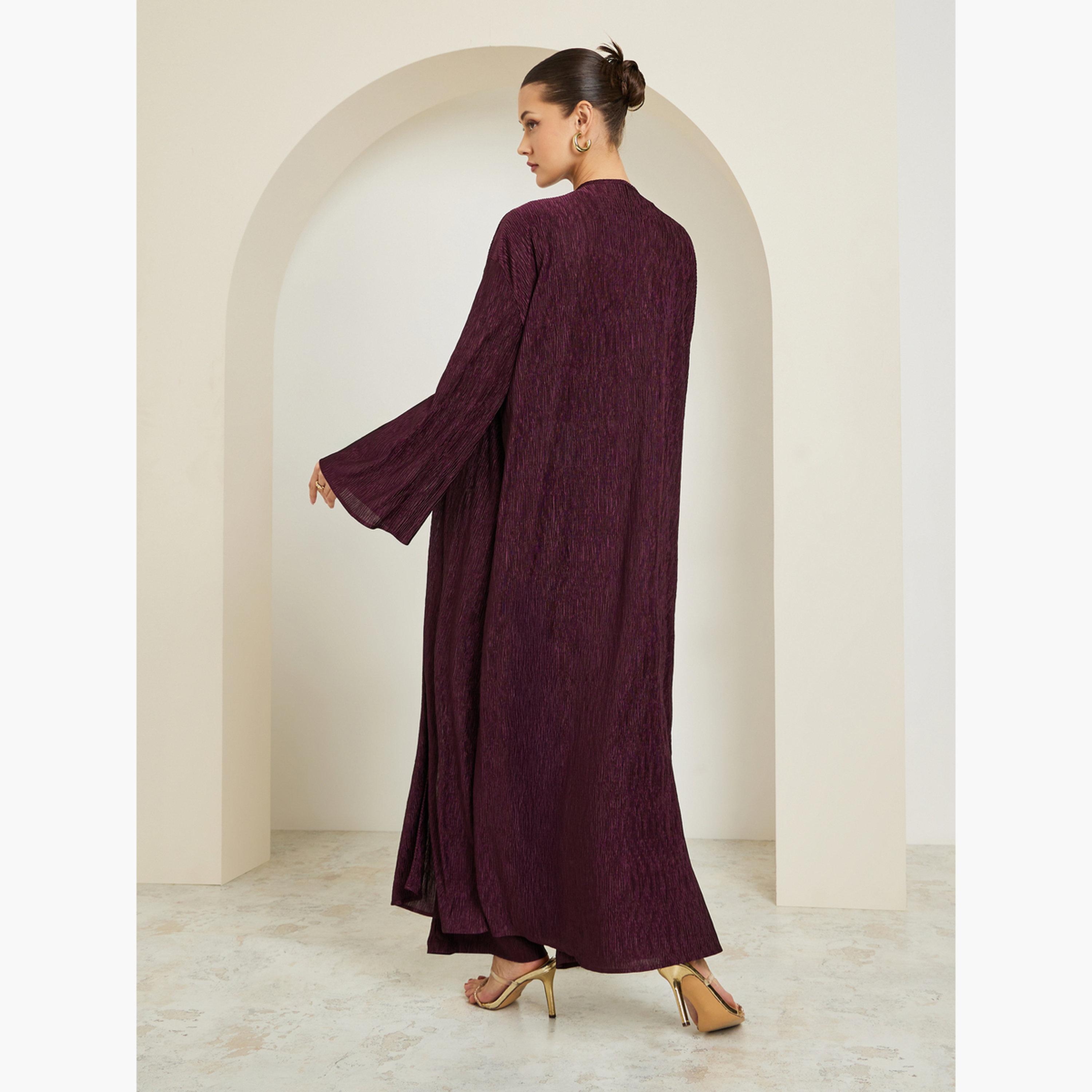 كيمونو طويل بليسيه بقصة عادية-women-winterwear-coatsandjackets-jackets-image-2
