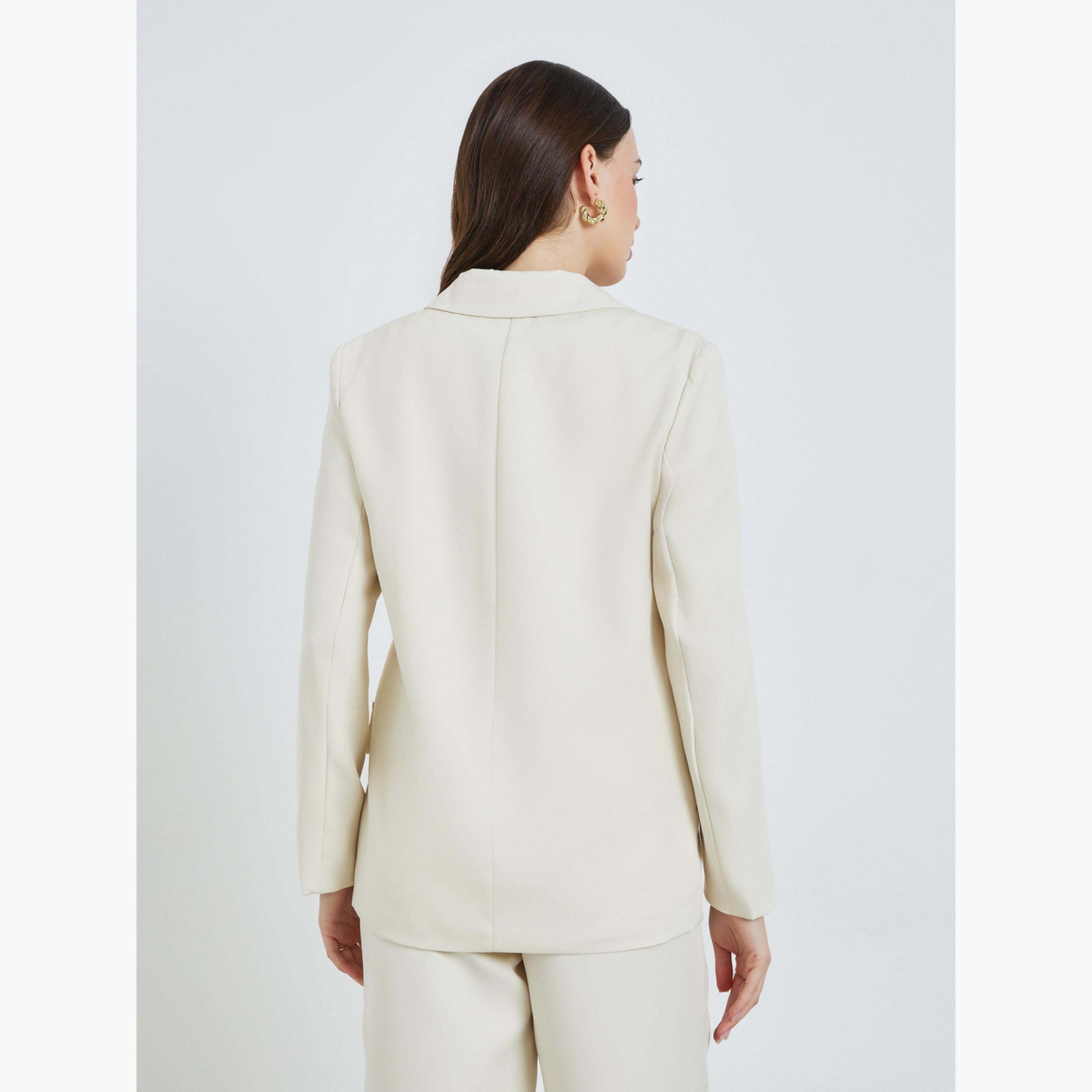 بليزر كريمي واسع بياقة مدببة-women-clothing-coatsandjackets-blazers-image-4