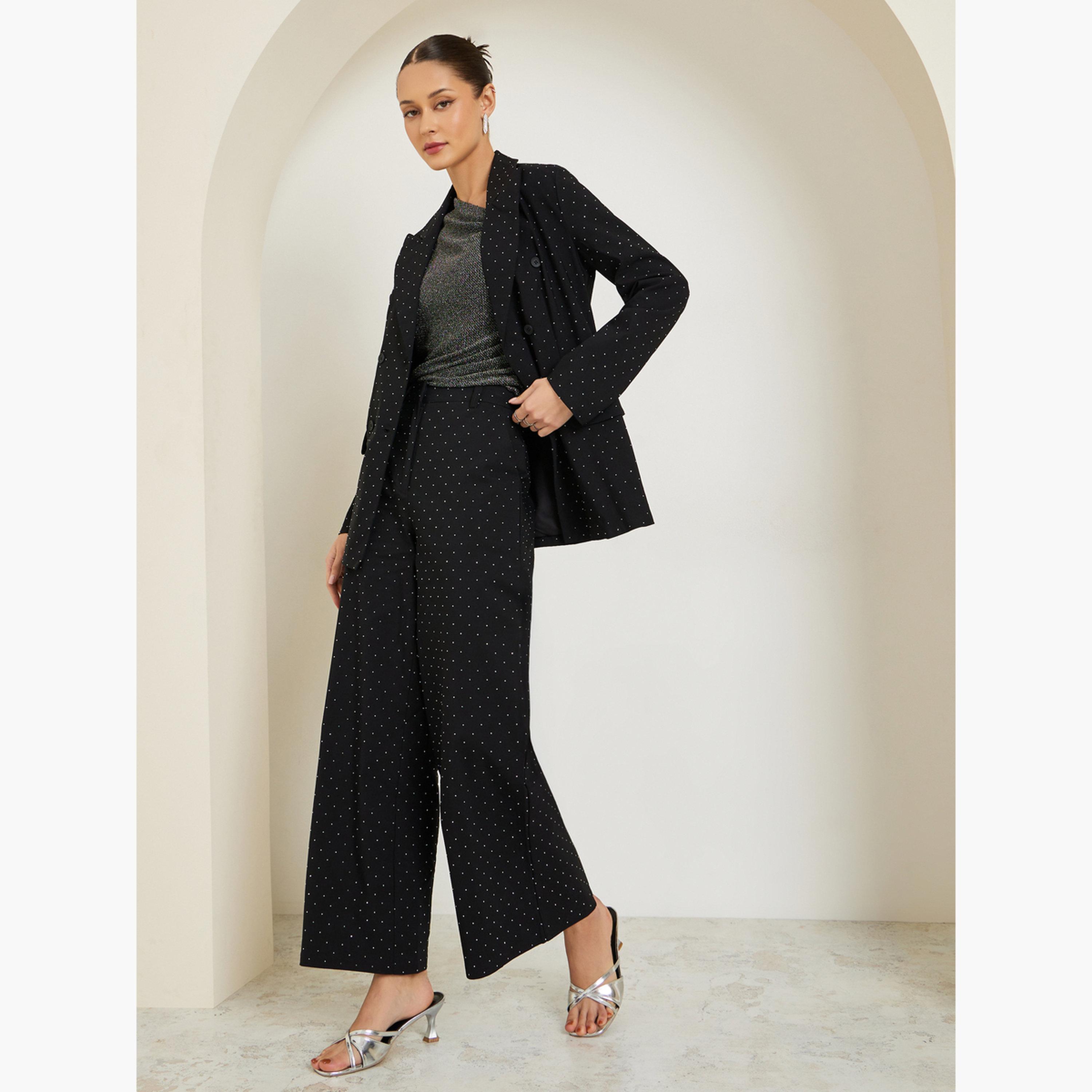 بنطال رسمي مزين بأرجل واسعة-women-clothing-bottoms-trousers-image-2