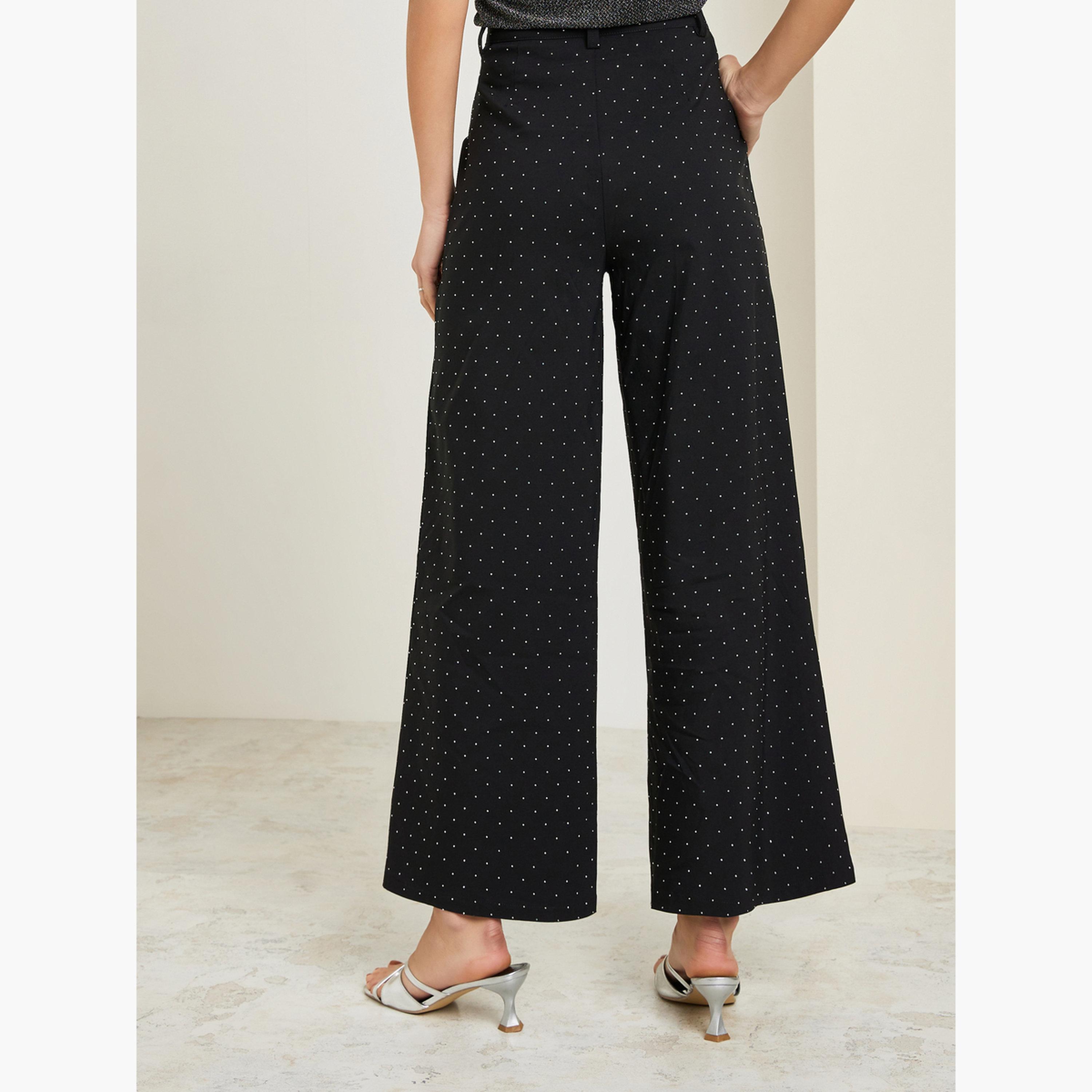 بنطال رسمي مزين بأرجل واسعة-women-clothing-bottoms-trousers-image-3