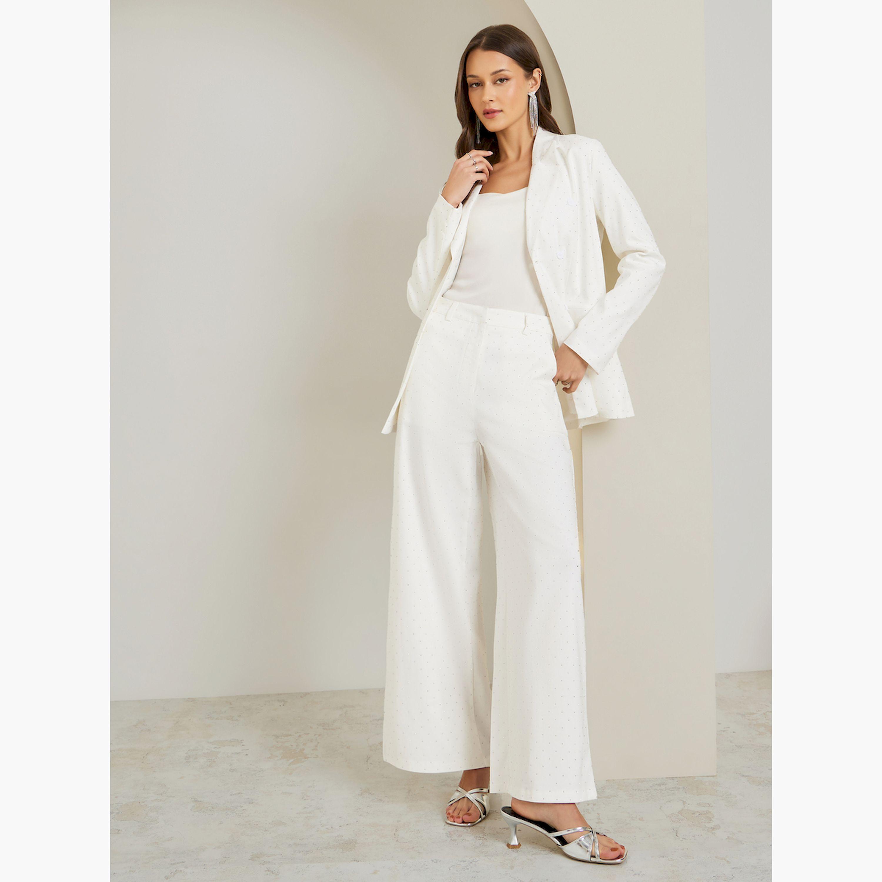 بنطال رسمي مزين بأرجل واسعة-women-clothing-bottoms-trousers-image-2
