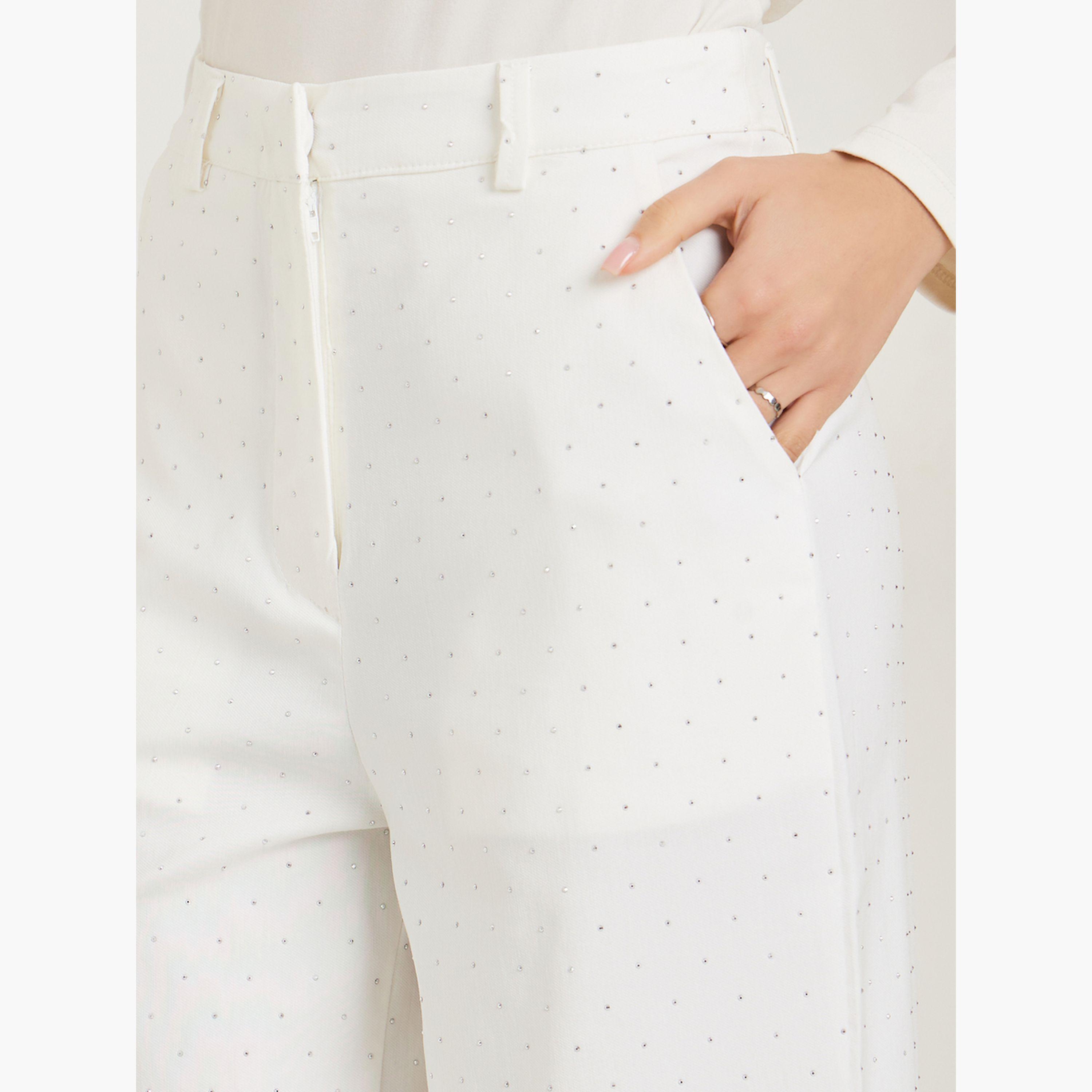 بنطال رسمي مزين بأرجل واسعة-women-clothing-bottoms-trousers-image-3