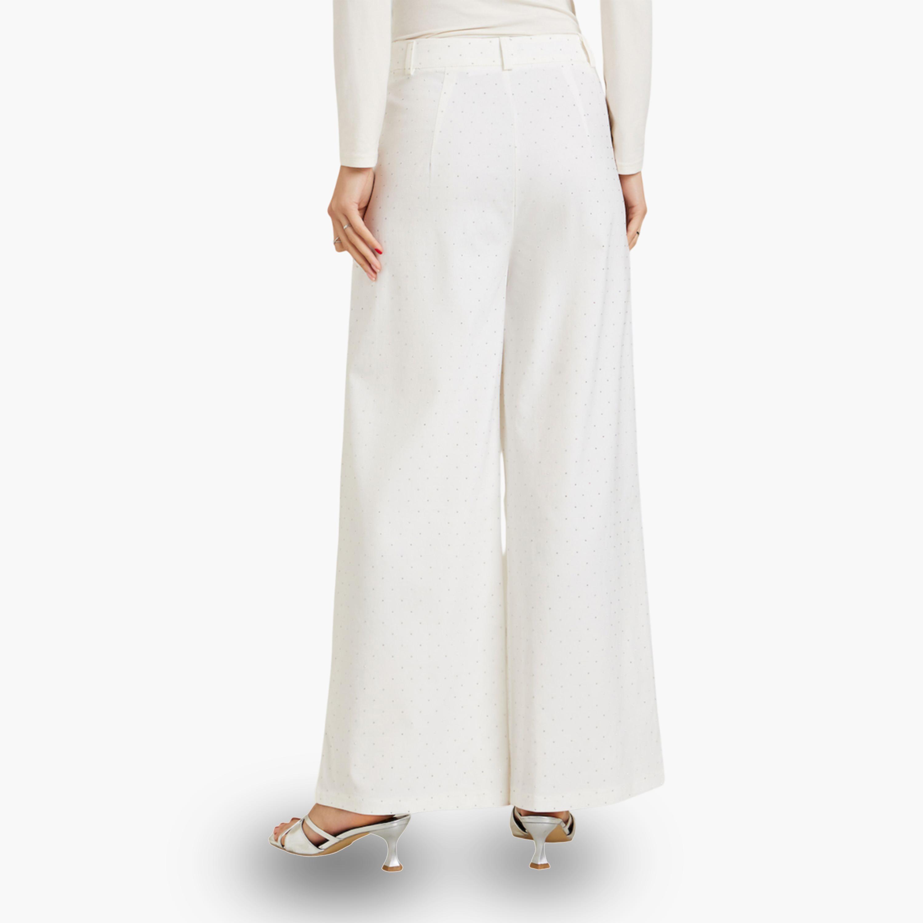 Styli Off White Embellished Wide Leg Formal Pants-women-clothing-bottoms-trousers-image-4