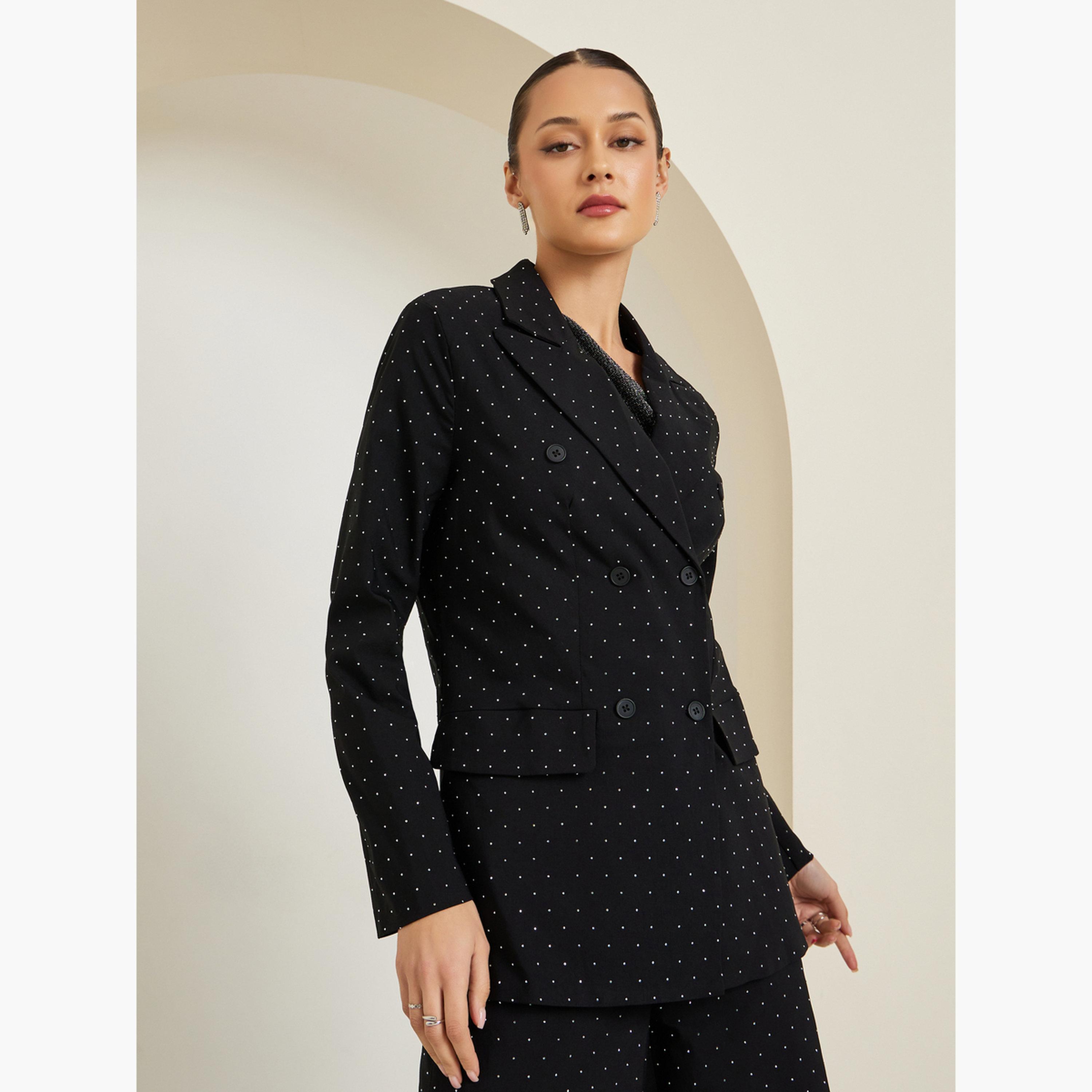 بليزر مزين بقصة عادية-women-clothing-coatsandjackets-blazers-image-1