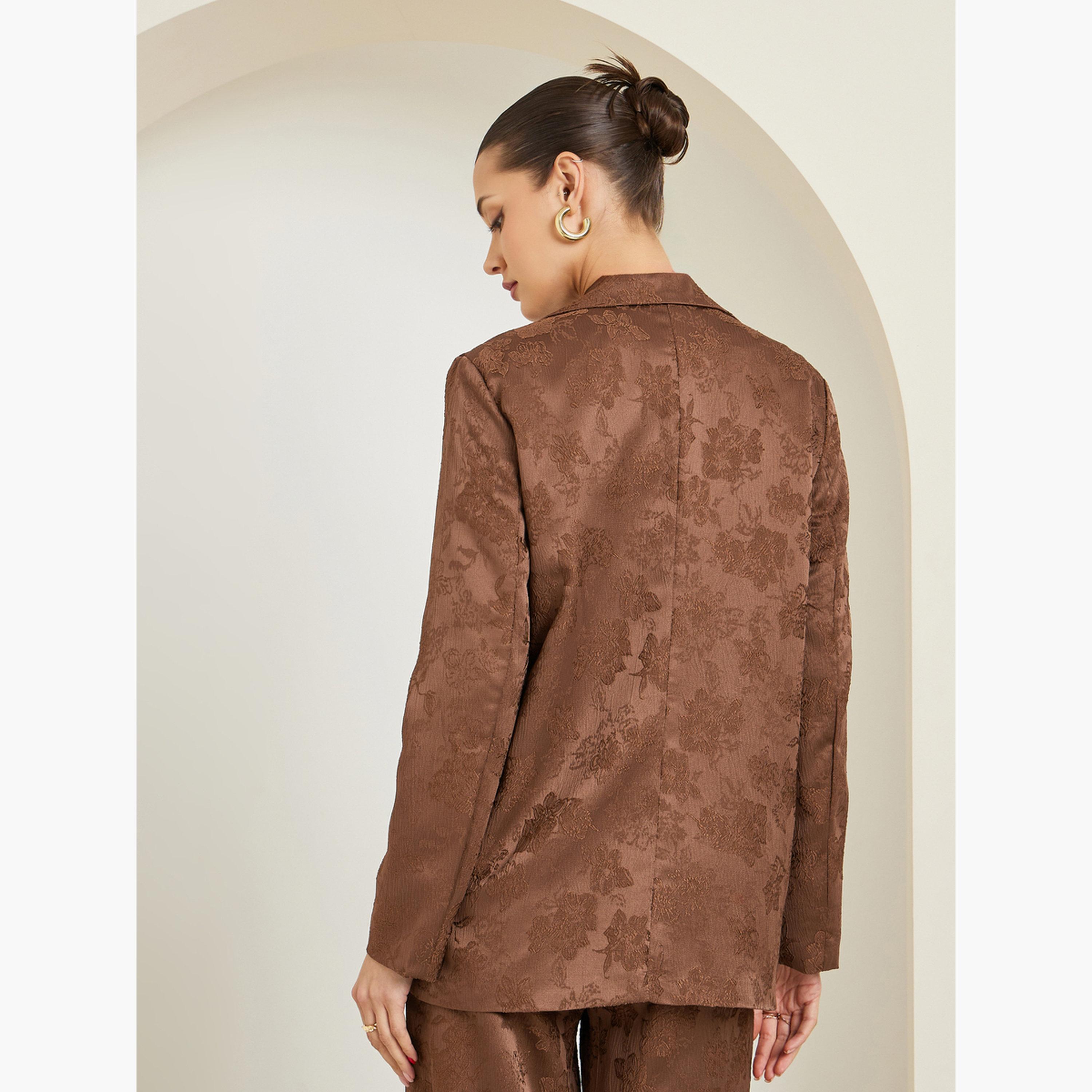 بليزر ساتان جاكار بقصة عادية-women-clothing-coatsandjackets-blazers-image-5