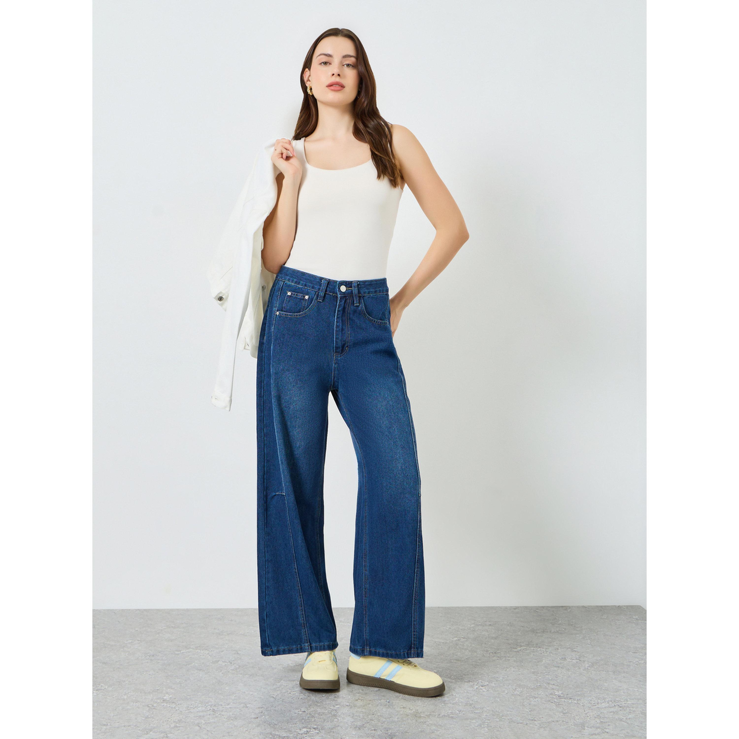 Styli Women Blue High Rise Wide Leg Jeans-women-clothing-bottoms-jeans-image-2
