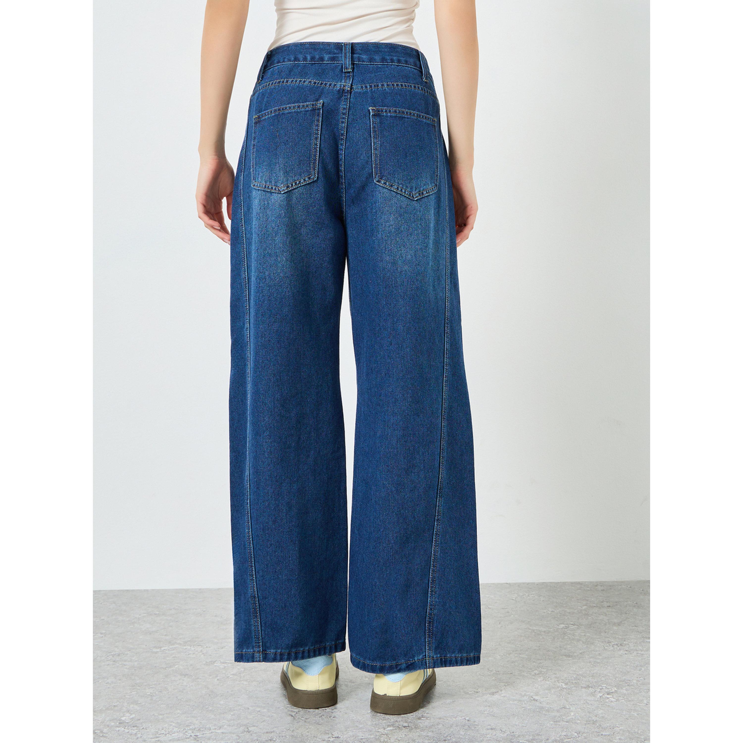 Styli Women Blue High Rise Wide Leg Jeans-women-clothing-bottoms-jeans-image-4