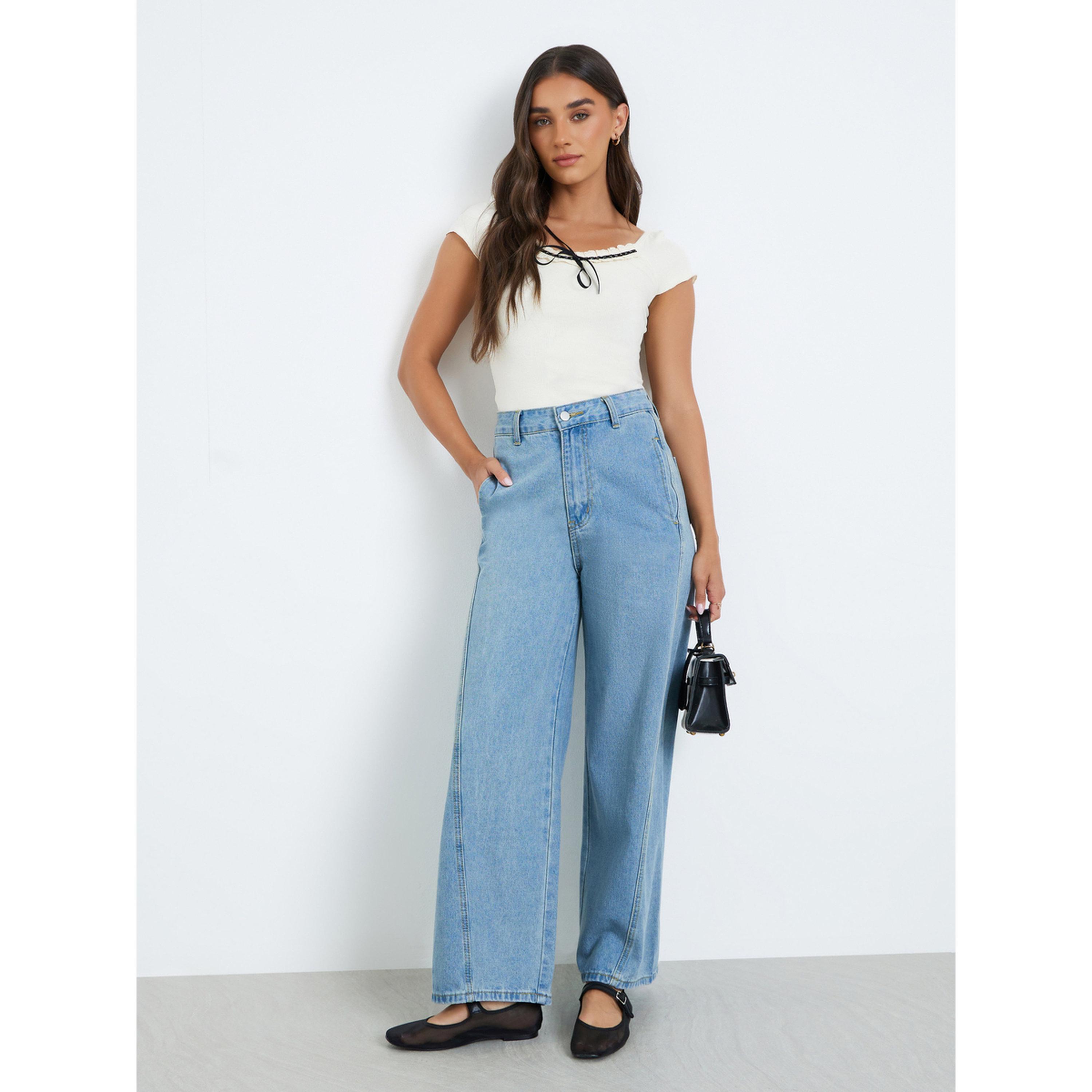 بنطال جينزبأرجل واسعة لون أزرق-women-clothing-bottoms-jeans-image-2