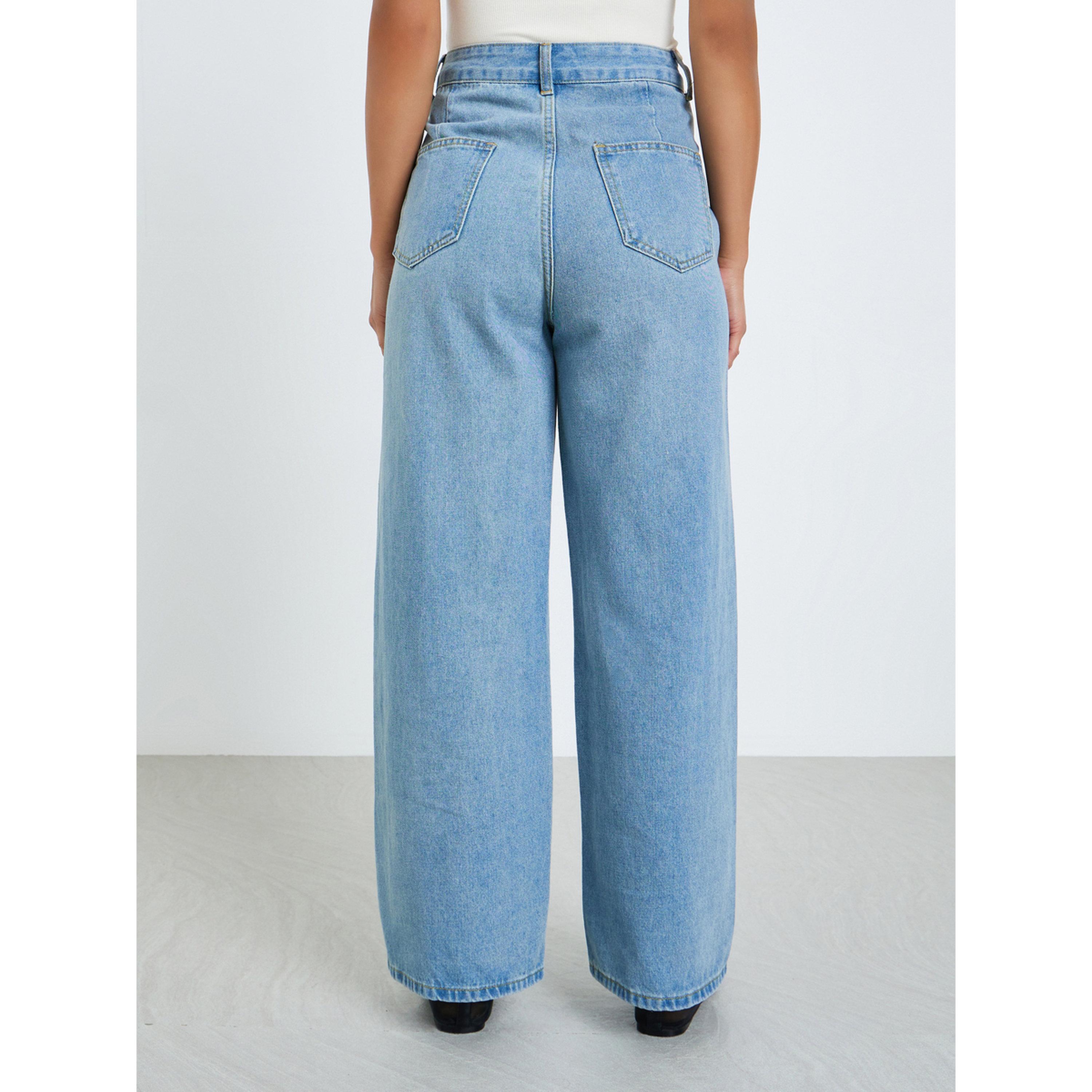 بنطال جينزبأرجل واسعة لون أزرق-women-clothing-bottoms-jeans-image-4