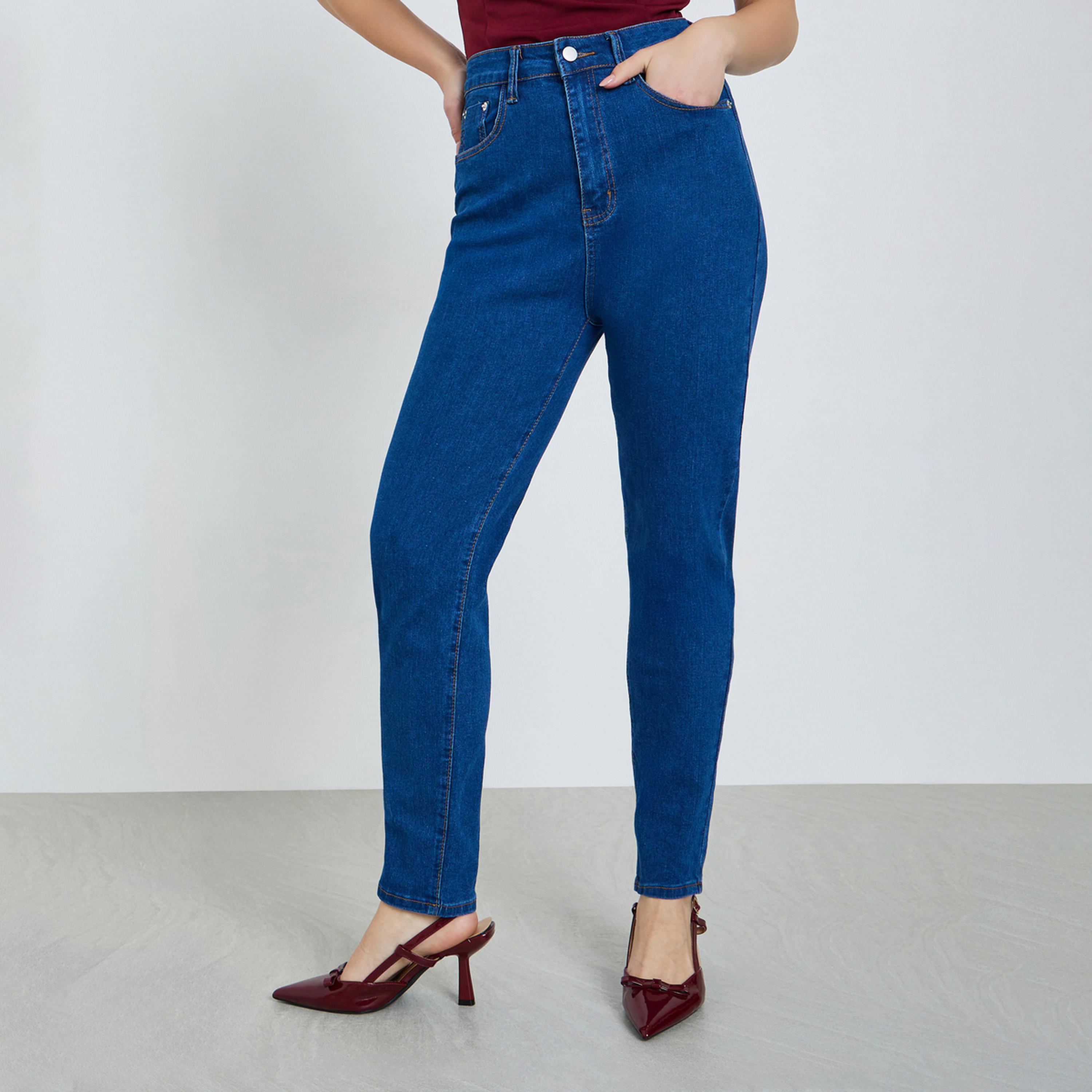 جينز بقصة سكيني وخصر عالي-women-clothing-bottoms-jeans-image-1