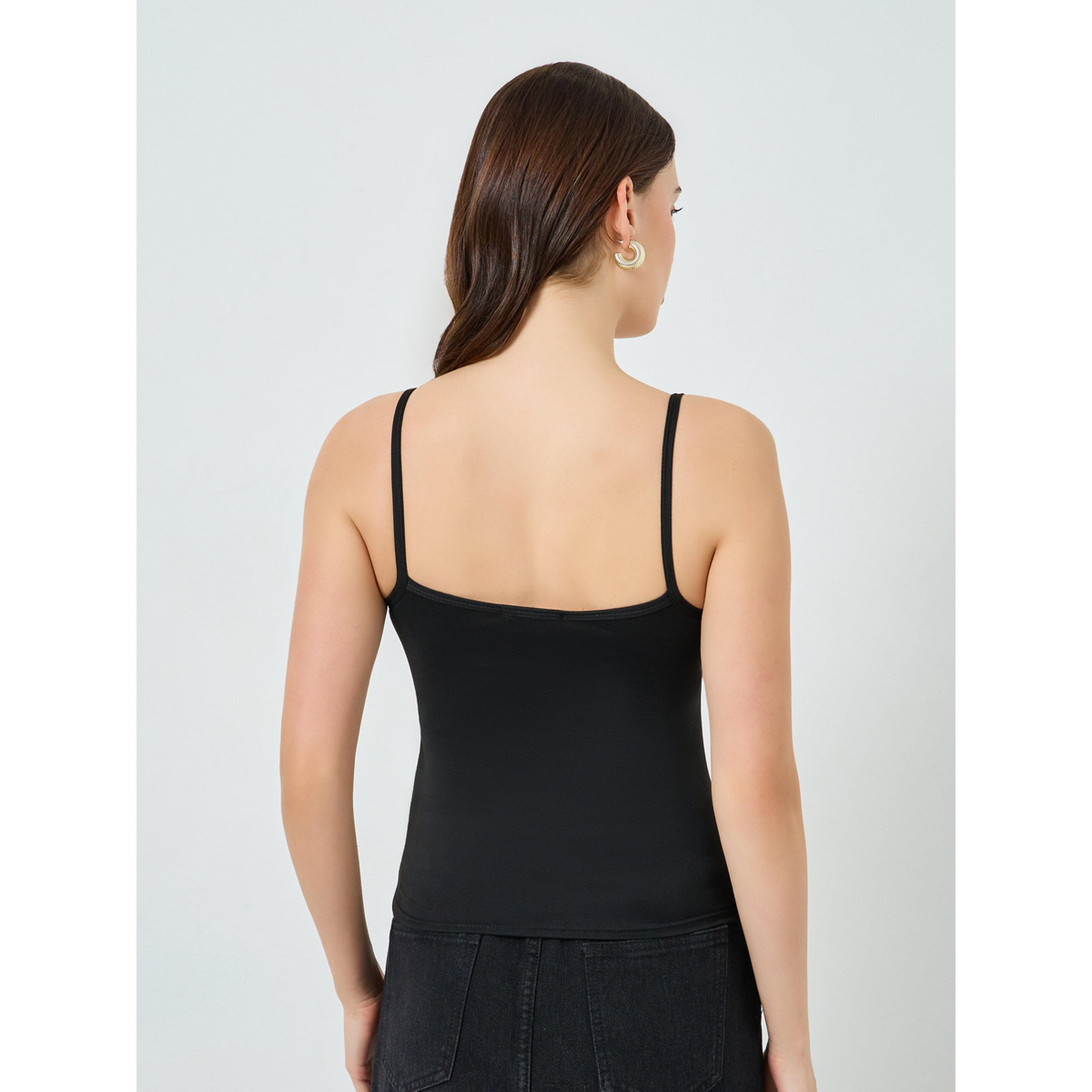 Styli Women Solid Scoop Neck Fitted Cami-women-clothing-tshirts-image-4
