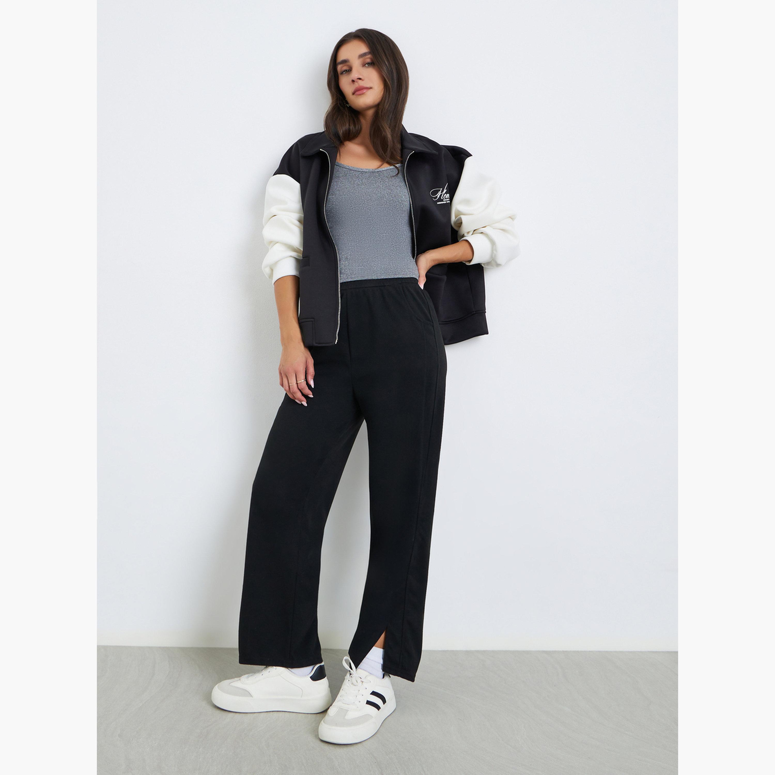 بلوزة كامي ضيقة بياقة سكوب سادة-women-clothing-tshirts-image-2