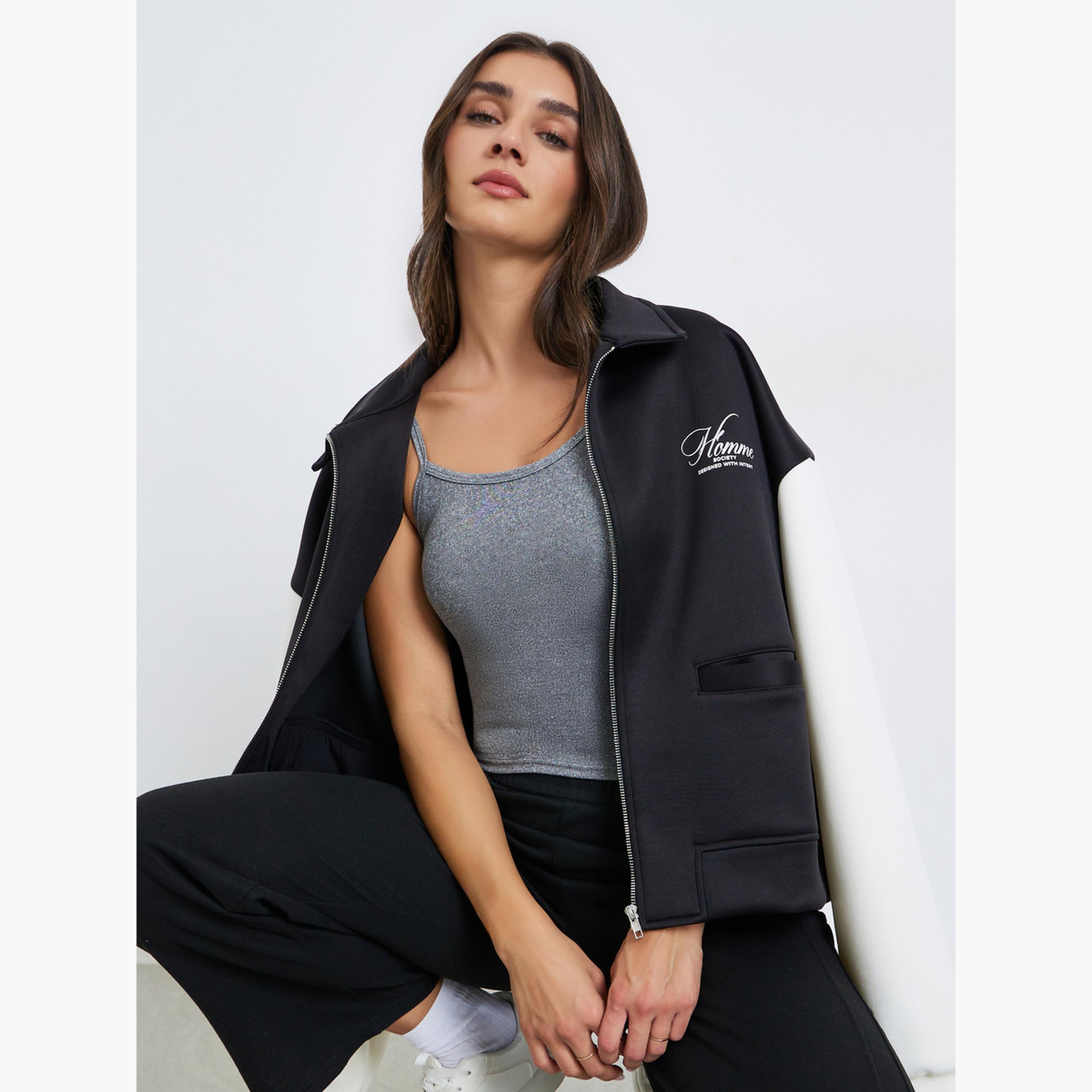 بلوزة كامي ضيقة بياقة سكوب سادة-women-clothing-tshirts-image-3