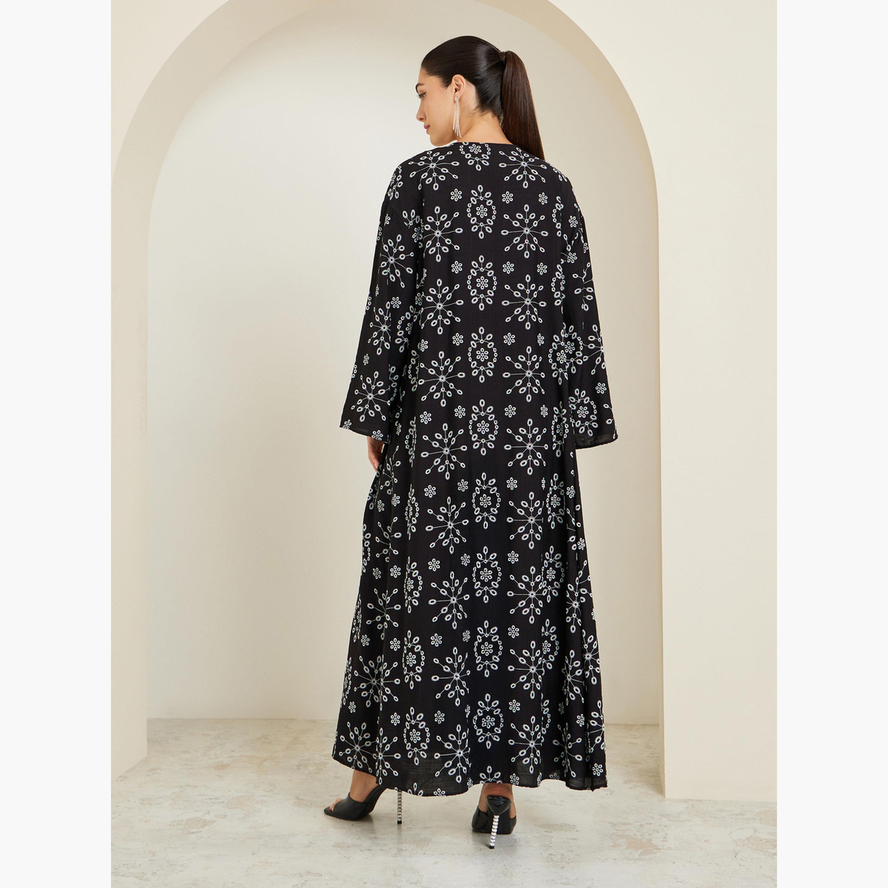 Styli Black Printed Kimono and Wide Leg Pants Co-Ords-women-clothing-coordsets-image-6