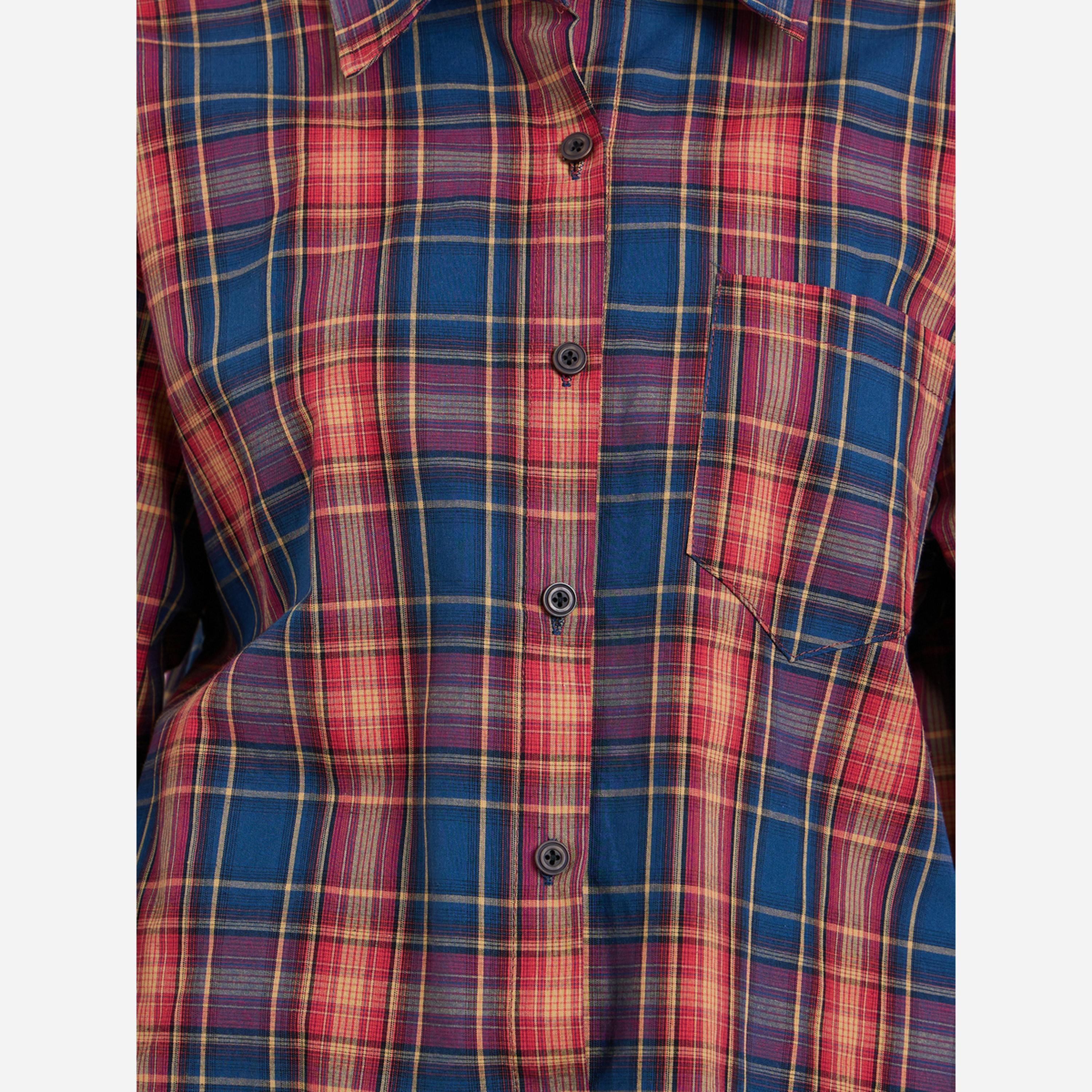 Styli Checked pattern, everyday loose and casual Oversized Shirt-women-clothing-shirtsandblouses-shirts-image-5