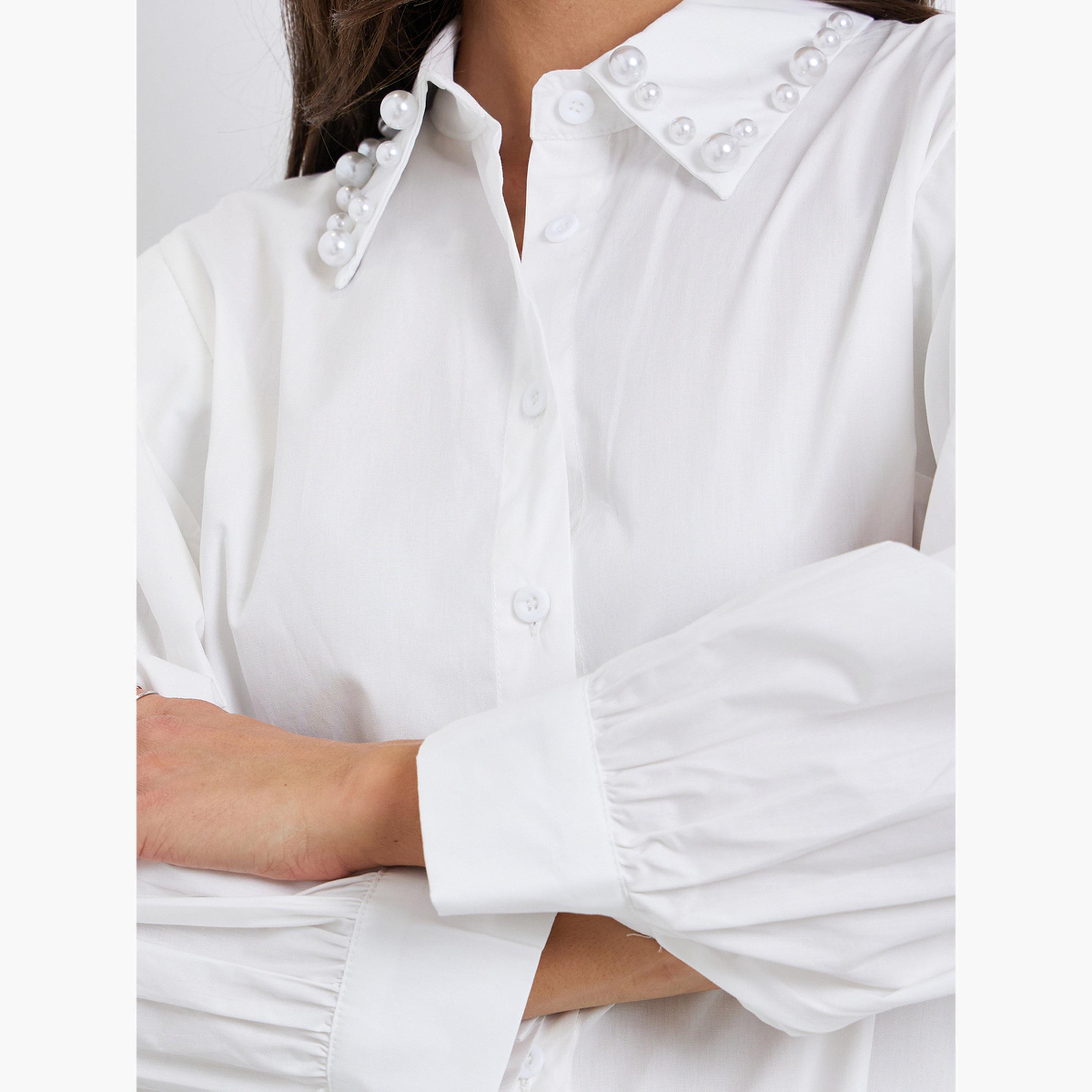 بلوزة بقصة واسعة بياقة منمقة باللؤلؤ-women-clothing-shirtsandblouses-shirts-image-3