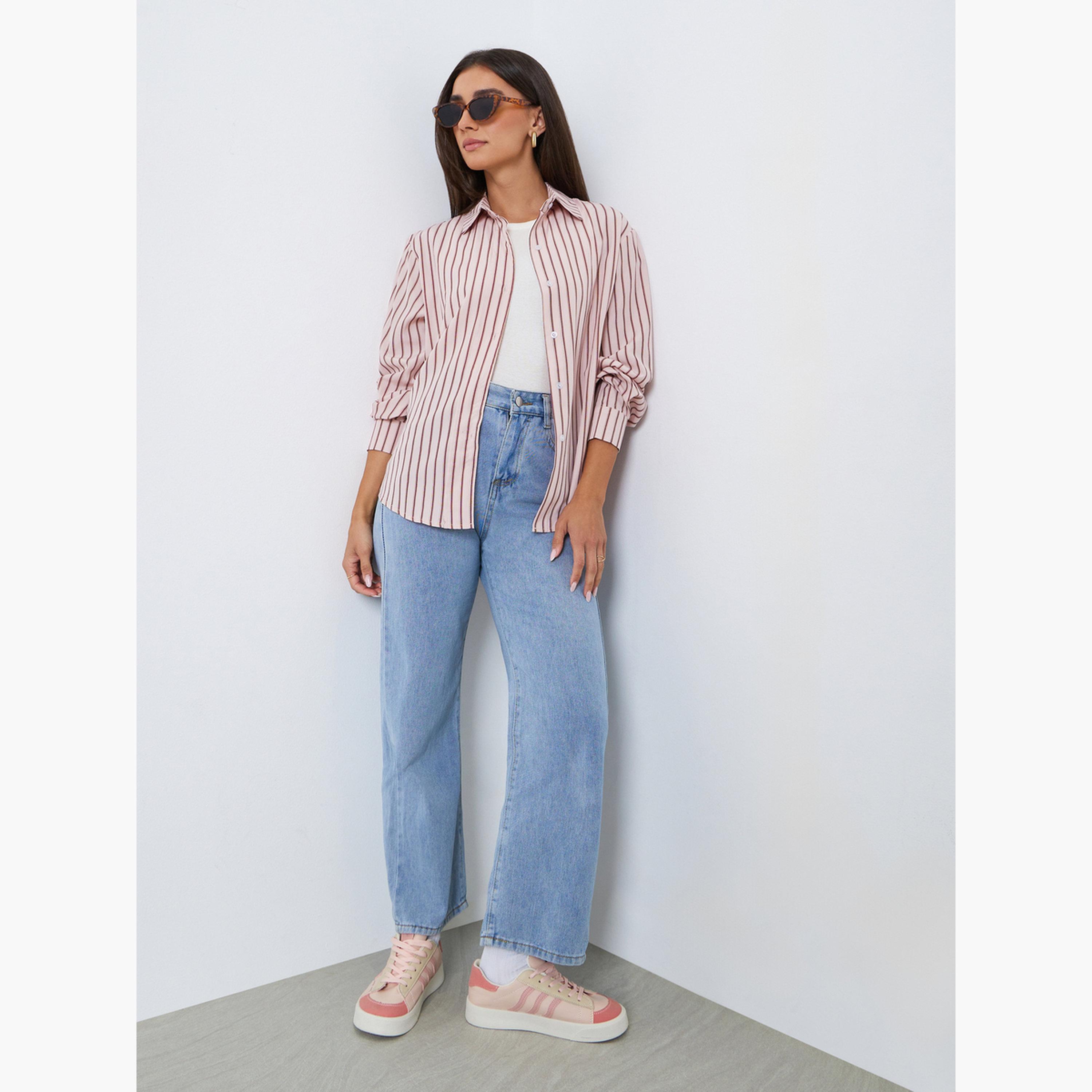 قميص مخطط بأكمام طويلة-women-clothing-shirtsandblouses-shirts-image-2