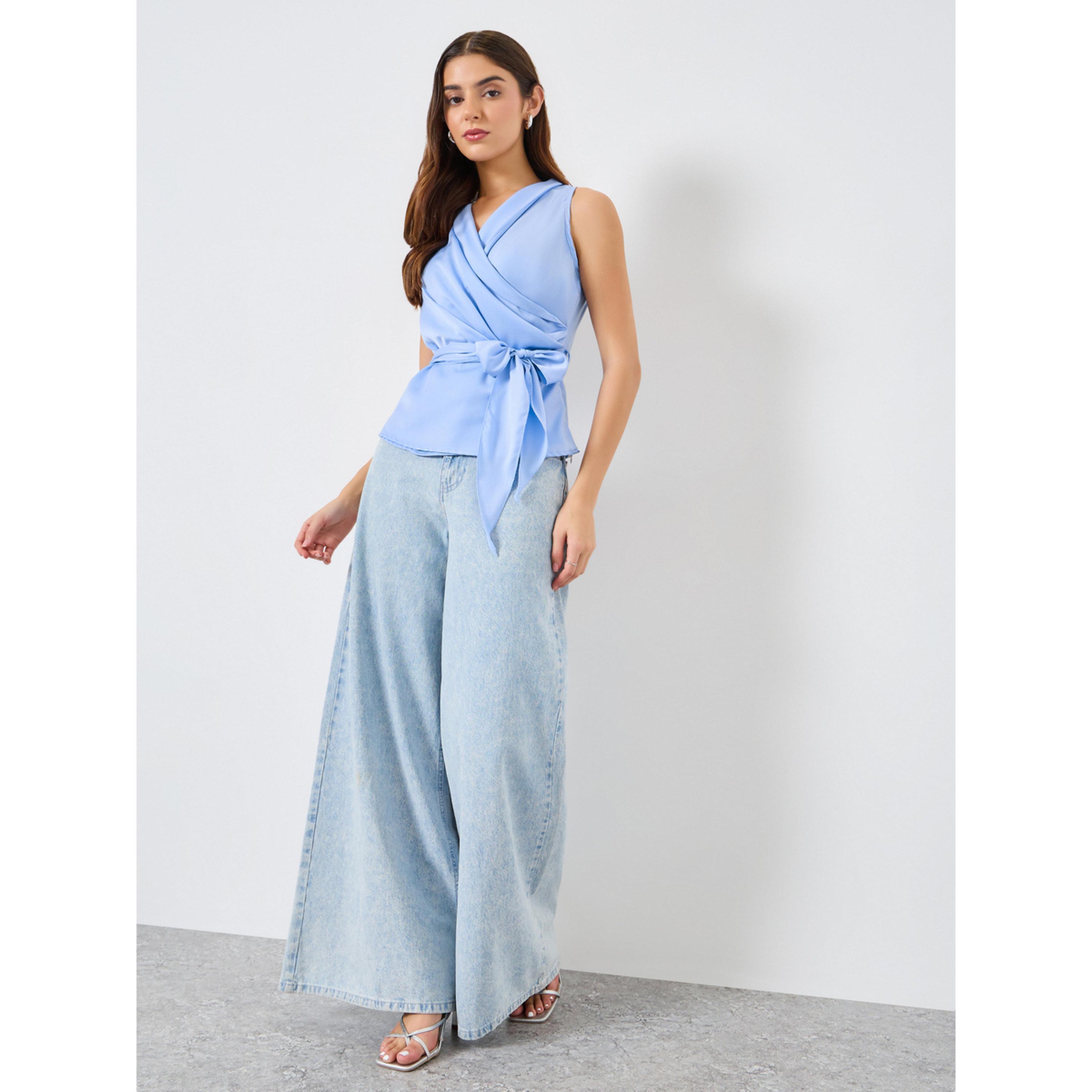 بلوزة بنمط لف بلا أكمام-women-clothing-shirtsandblouses-blouses-image-2