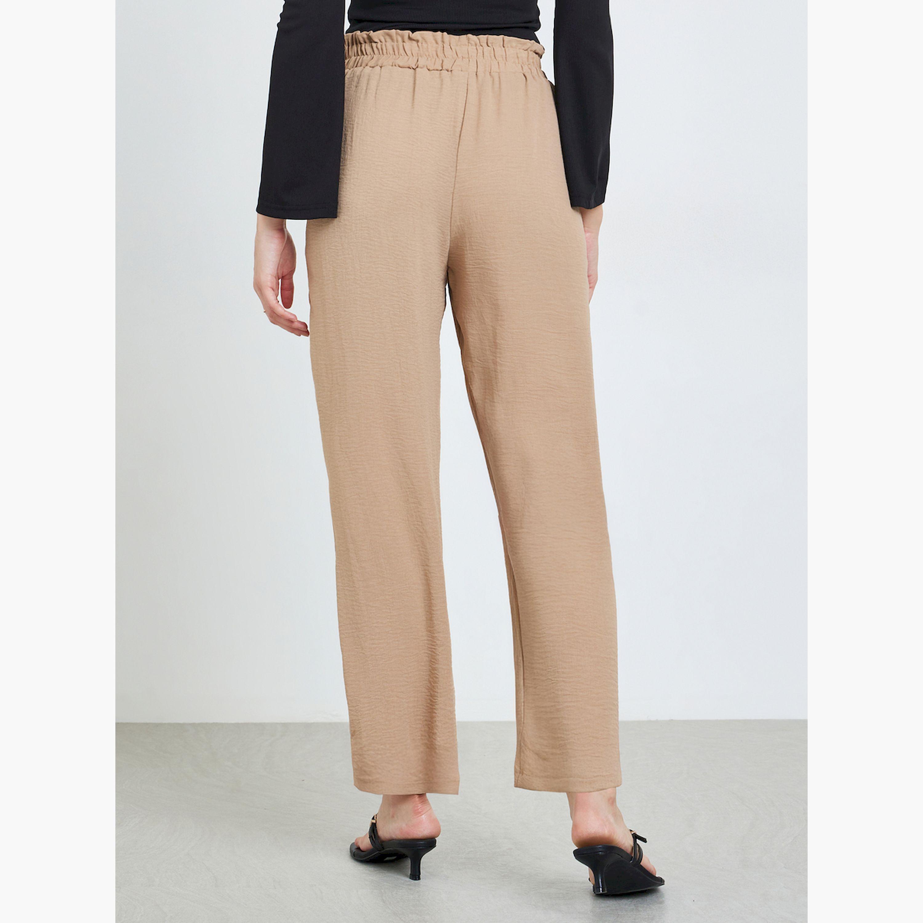 بنطال أرجل واسعة برباط خصر-women-clothing-bottoms-trousers-image-4