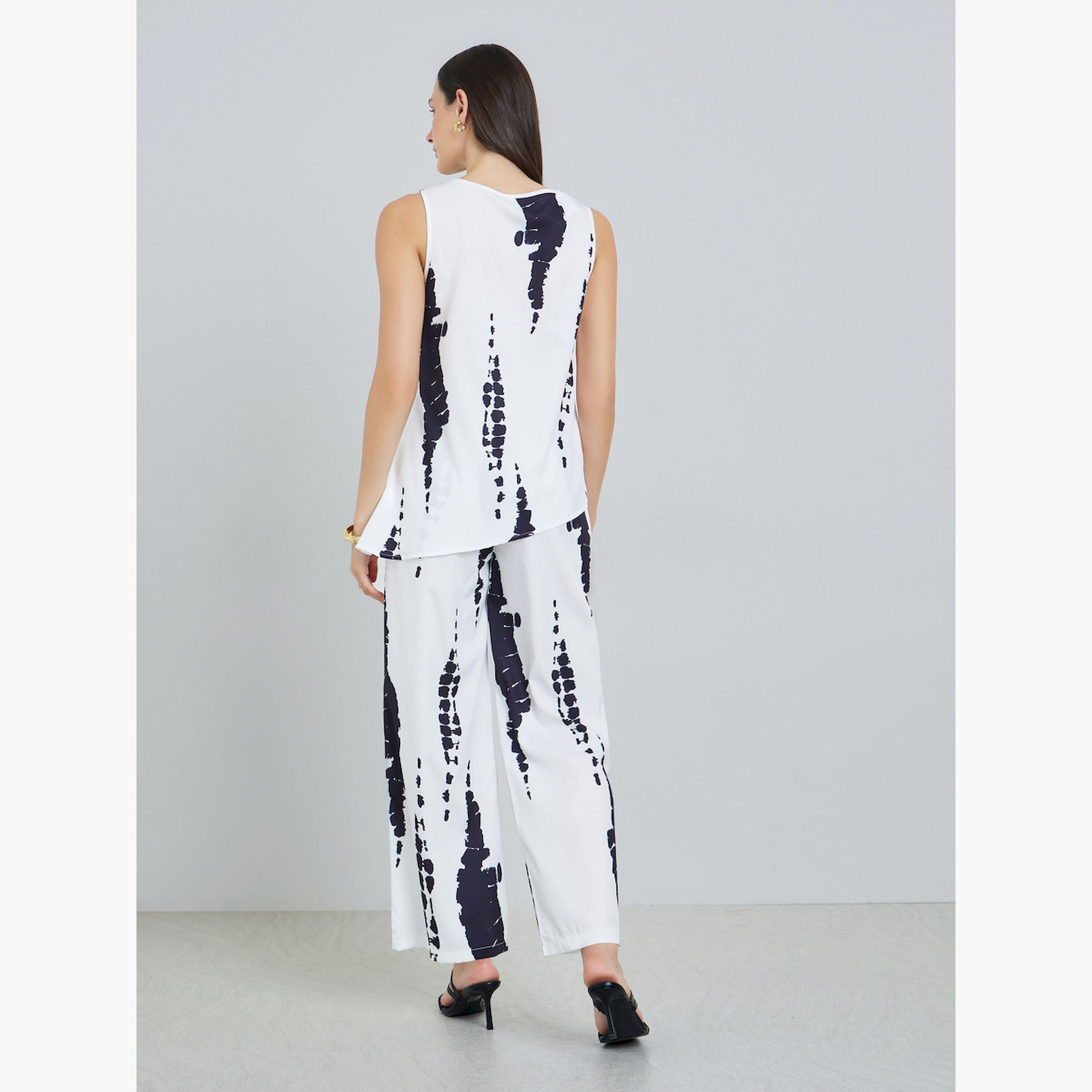 Take Two X Styli Printed Sleeveless Top and Trousers Co-Ords-women-clothing-coordsets-image-5