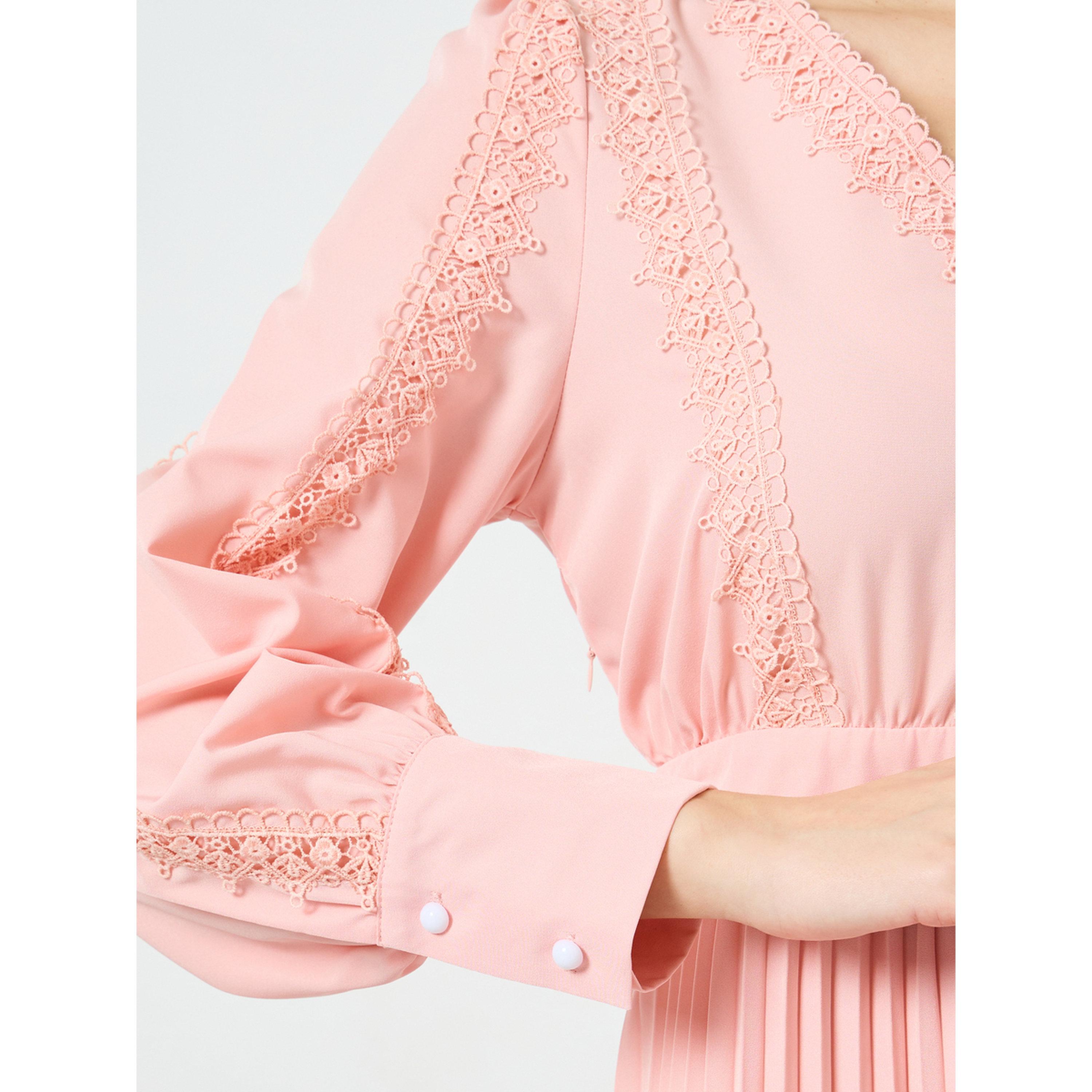 فستان ميدي بكسرات وتفاصيل دانتيل-women-clothing-dresses-image-4
