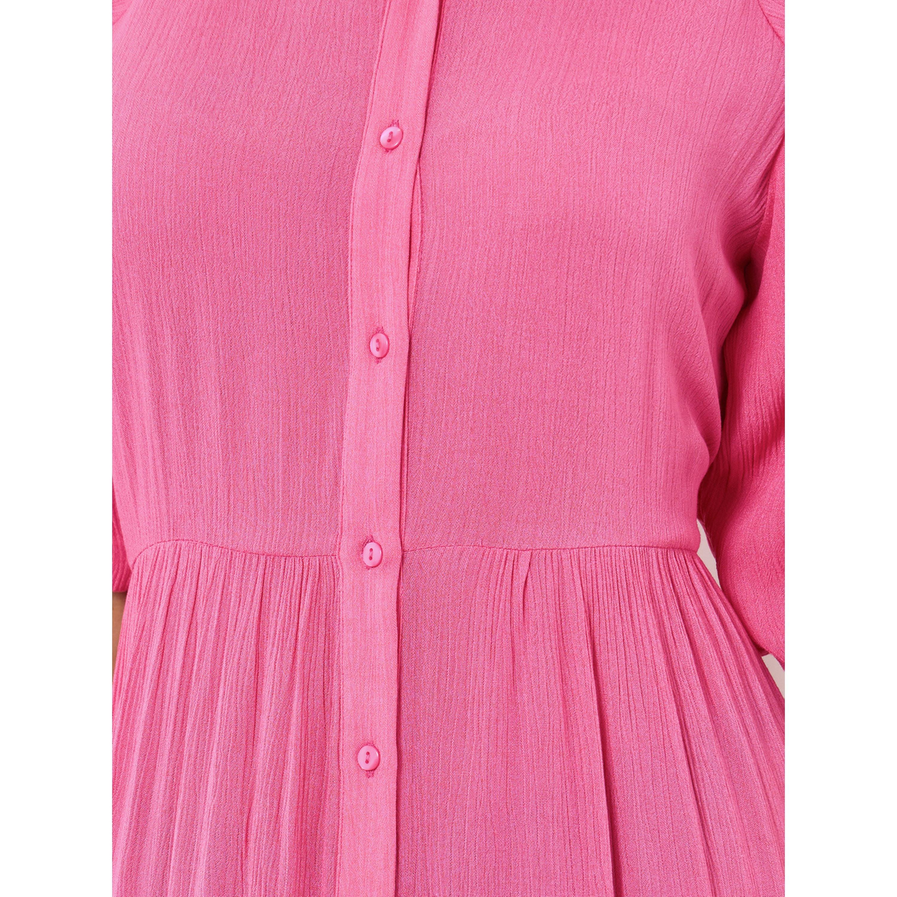 Styli Pink Rayon Crepe Shirt Maxi Dress-women-clothing-dresses-image-5