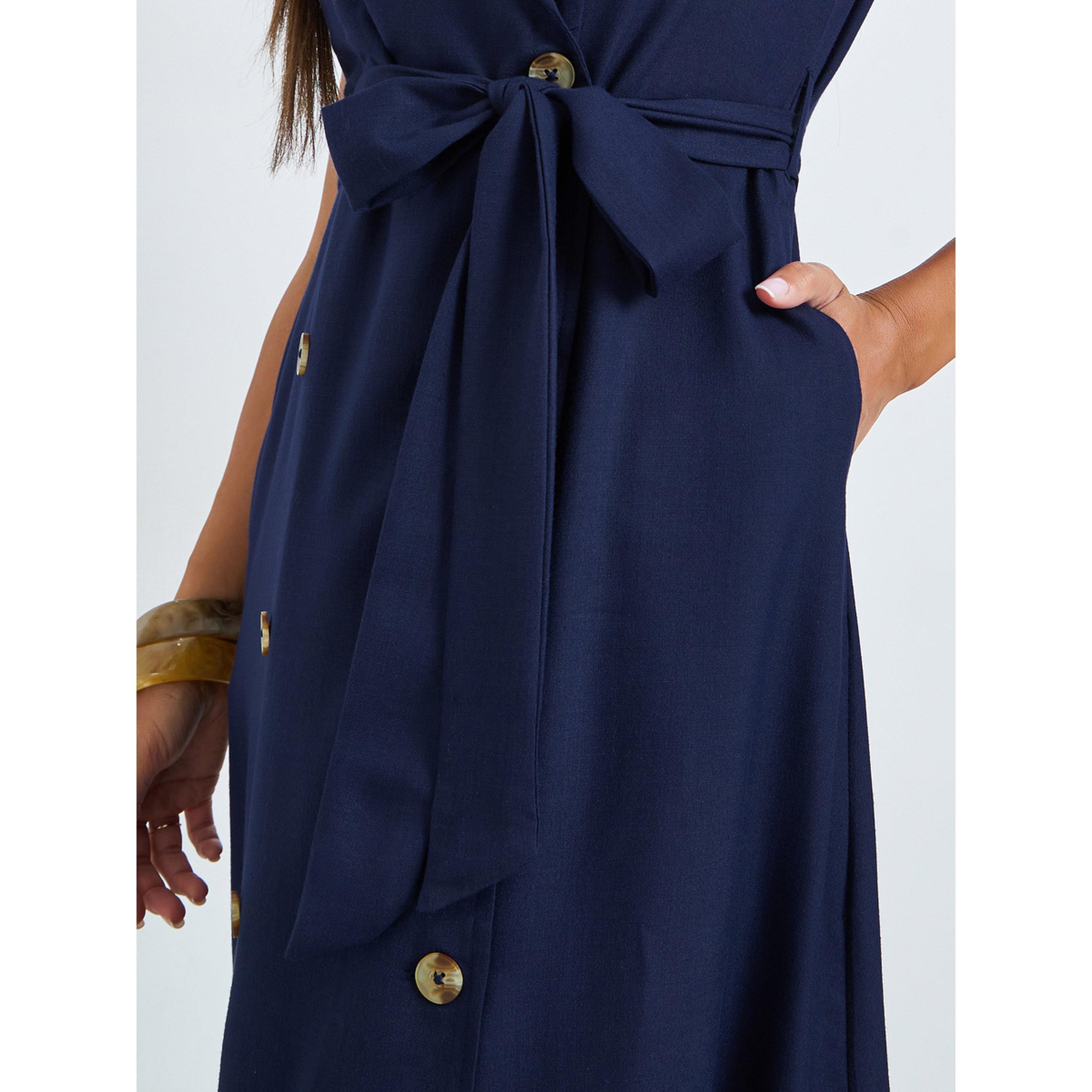 Styli Navy Blue Sleeveless Maxi Dress-women-clothing-dresses-image-4