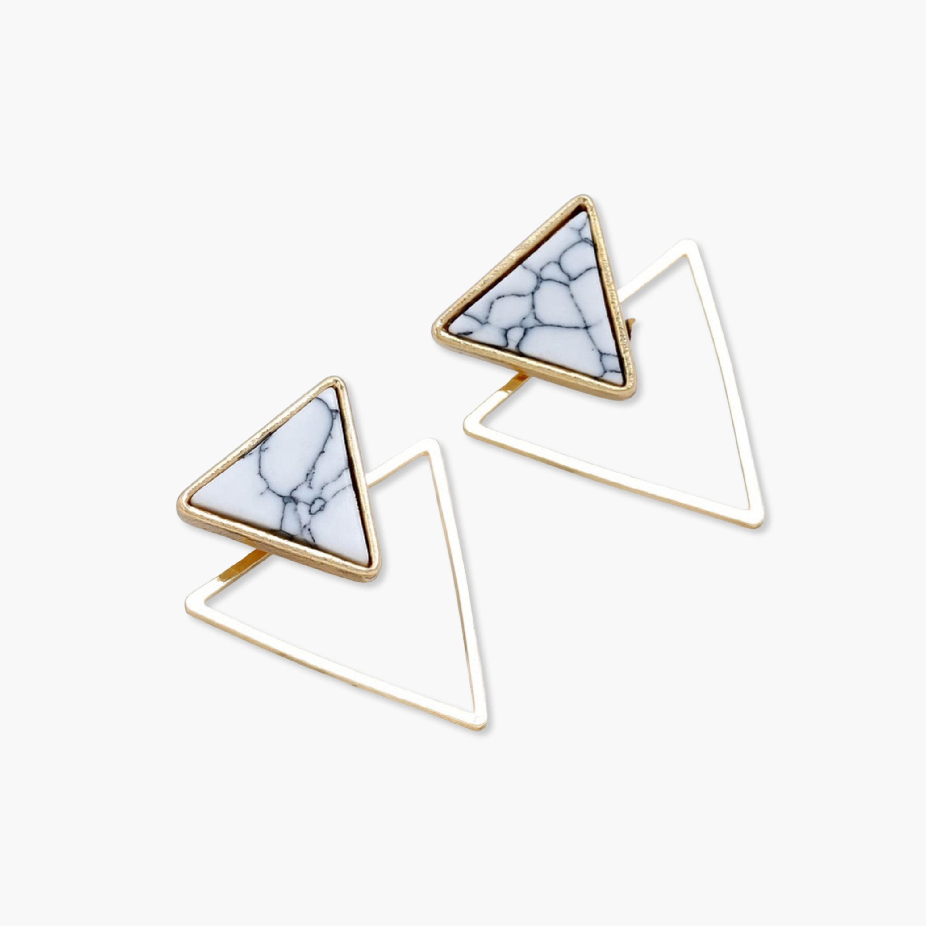 Take Two Triangle Shaped Push Back Earrings-women-watchesandjewellery-jewellery-earrings-image-1